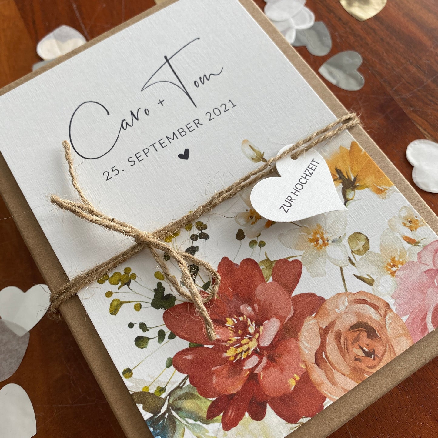 Geschenkverpackung - colorful flowers - Geschenk zur Hochzeit