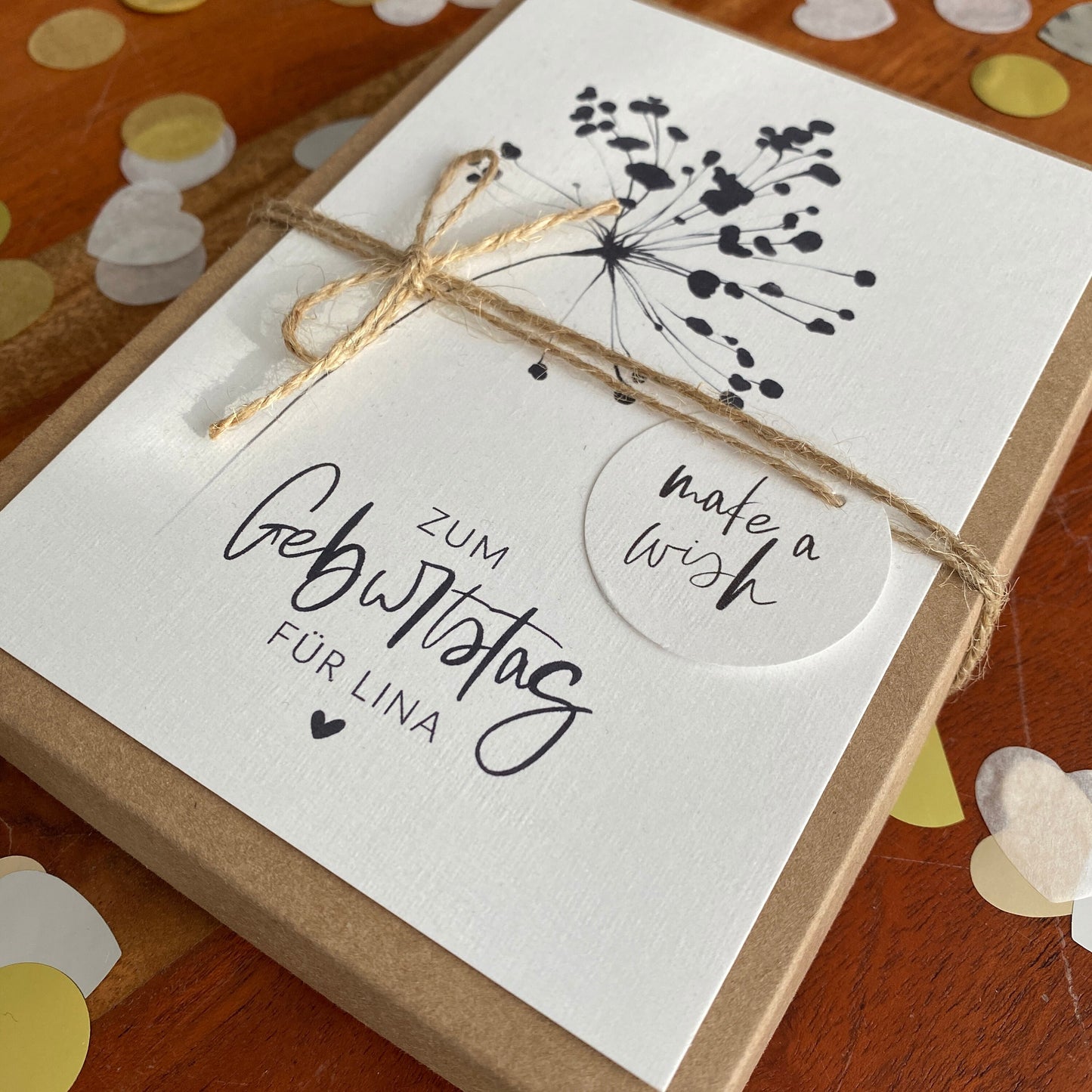 Geschenkverpackung - dandelion - Geschenk zum Geburtstag