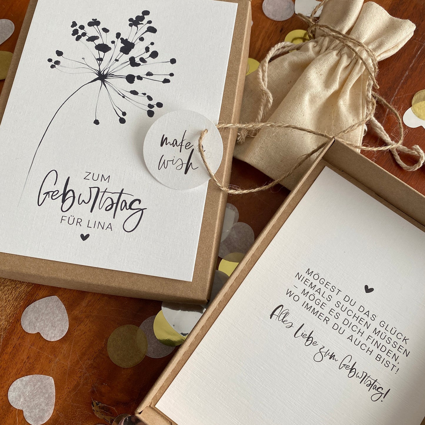 Geschenkverpackung - dandelion - Geschenk zum Geburtstag