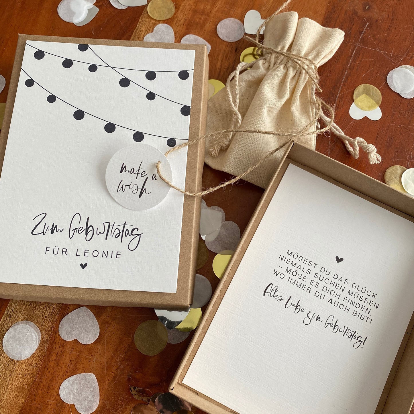 Geschenkverpackung - fairy lights - Geschenk zum Geburtstag