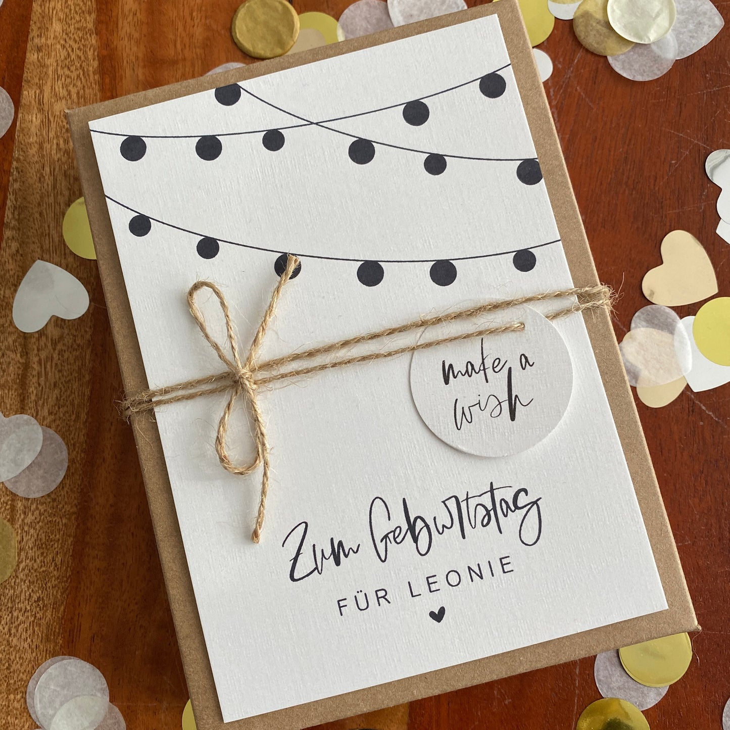 Geschenkverpackung -fairy lights- | Geschenkbox | Geschenk zum Geburtstag | Geldgeschenk | individuell & personalisiert mit Namen