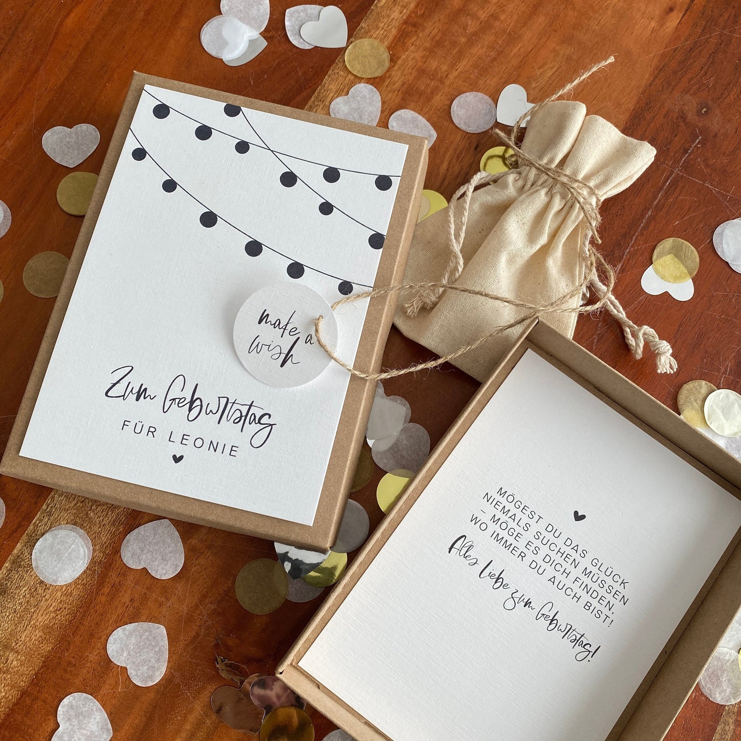 Geschenkverpackung - fairy lights - Geschenk zum Geburtstag
