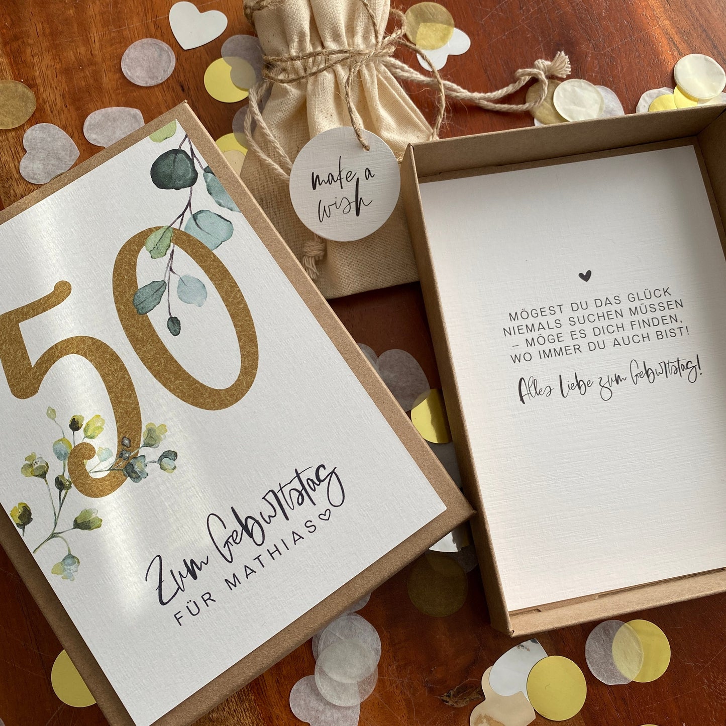 Geschenkverpackung - green numeral - Geschenk zum Geburtstag