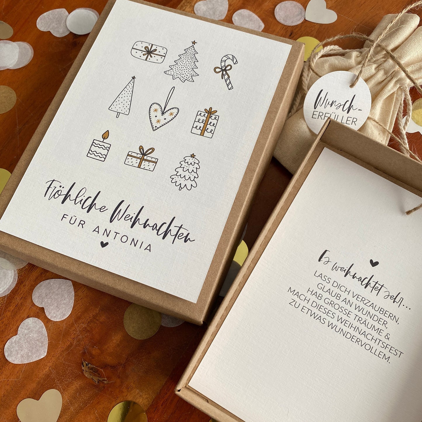Geschenkverpackung -christmas motives- | Geschenkbox | Geschenk zu Weihnachten | Geldgeschenk | individuell & personalisiert mit Namen