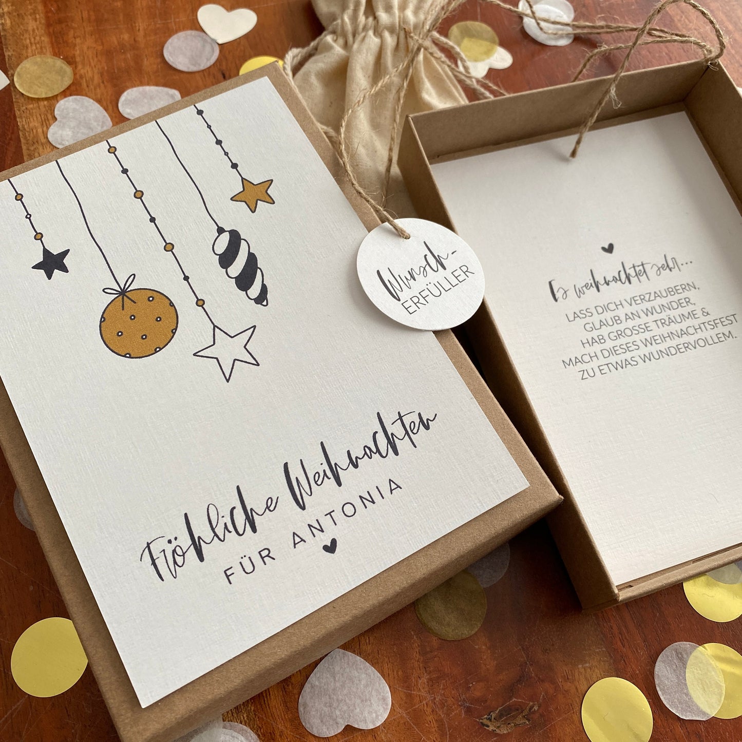 Geschenkverpackung -christmas balls- | Geschenkbox | Geschenk zu Weihnachten | Geldgeschenk | individuell & personalisiert mit Namen