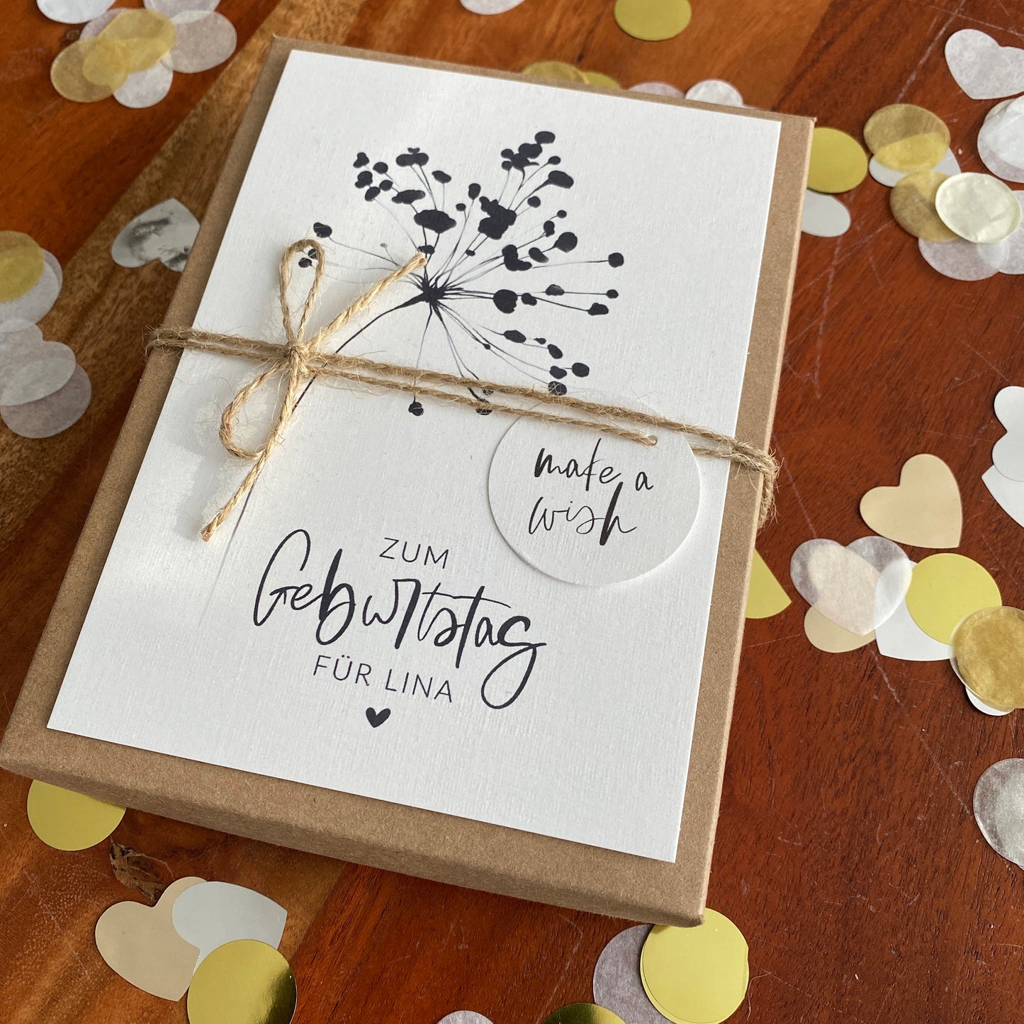 Geschenkverpackung - dandelion - Geschenk zum Geburtstag