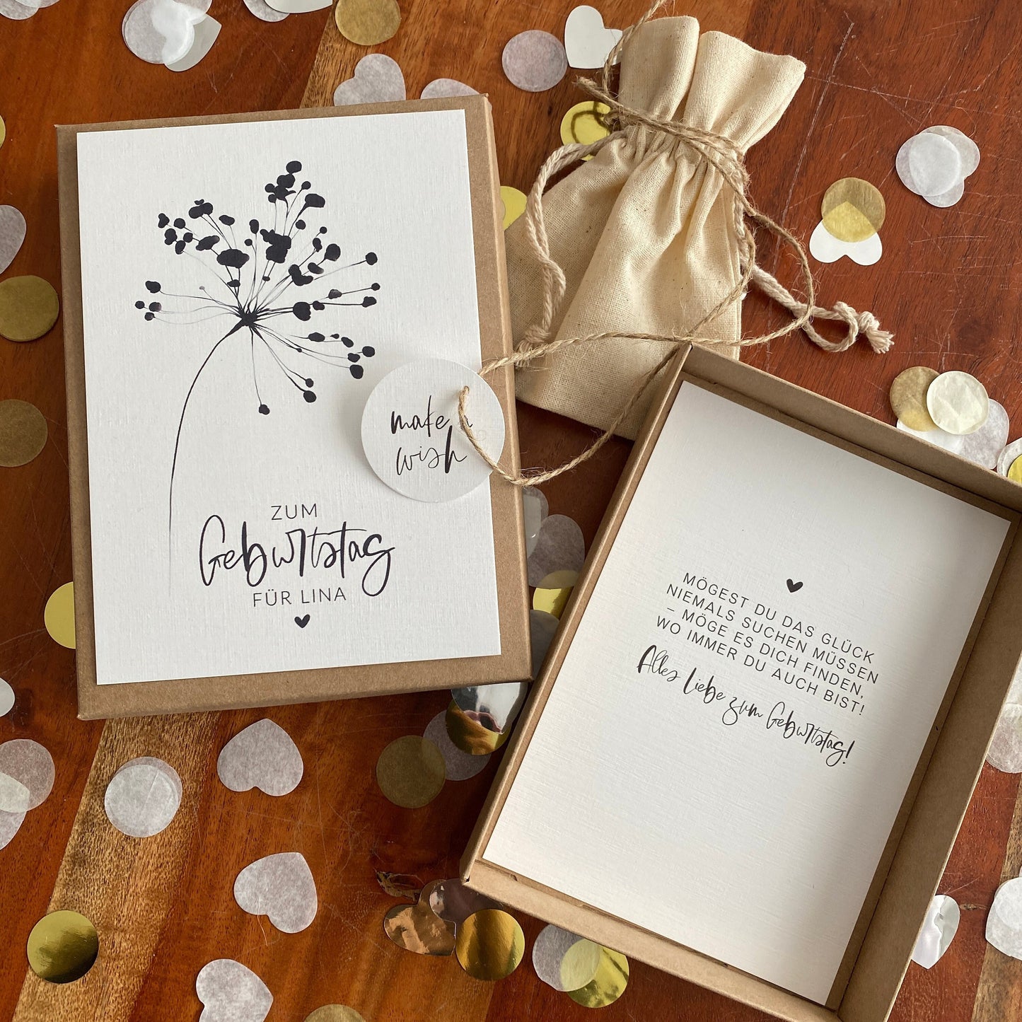Geschenkverpackung - dandelion - Geschenk zum Geburtstag