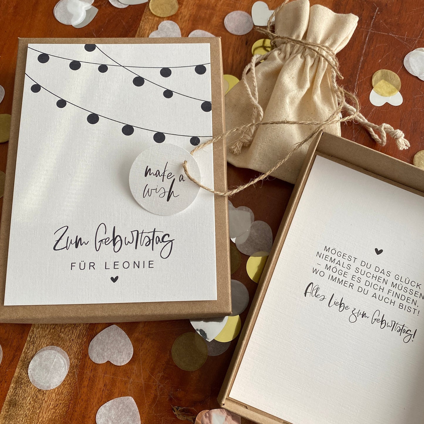 Geschenkverpackung - fairy lights - Geschenk zum Geburtstag