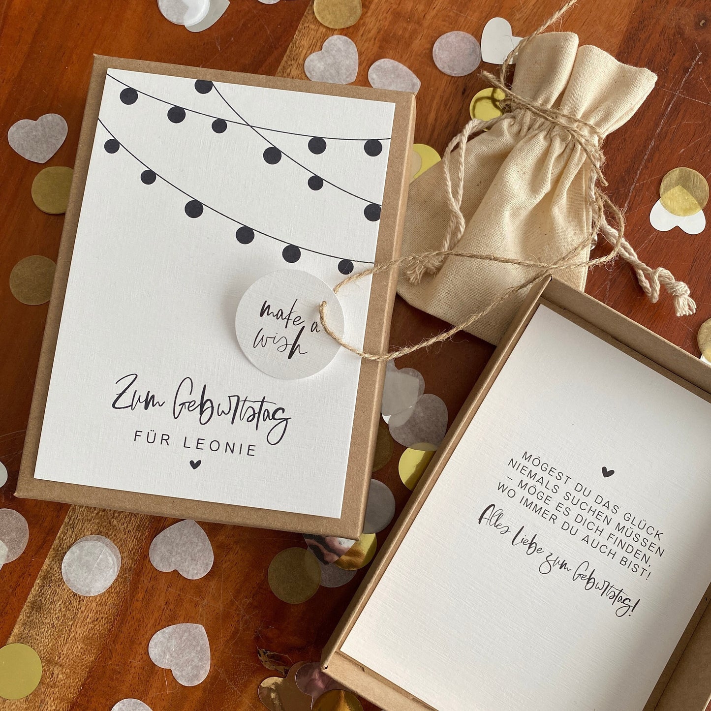 Geschenkverpackung - fairy lights - Geschenk zum Geburtstag