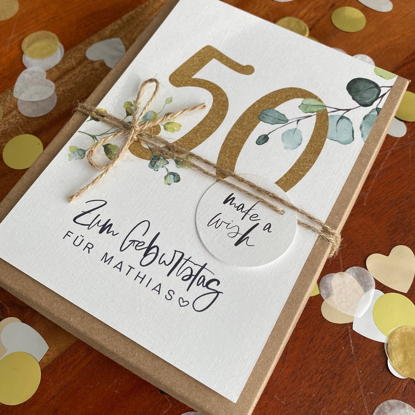 Geschenkverpackung - green numeral - Geschenk zum Geburtstag