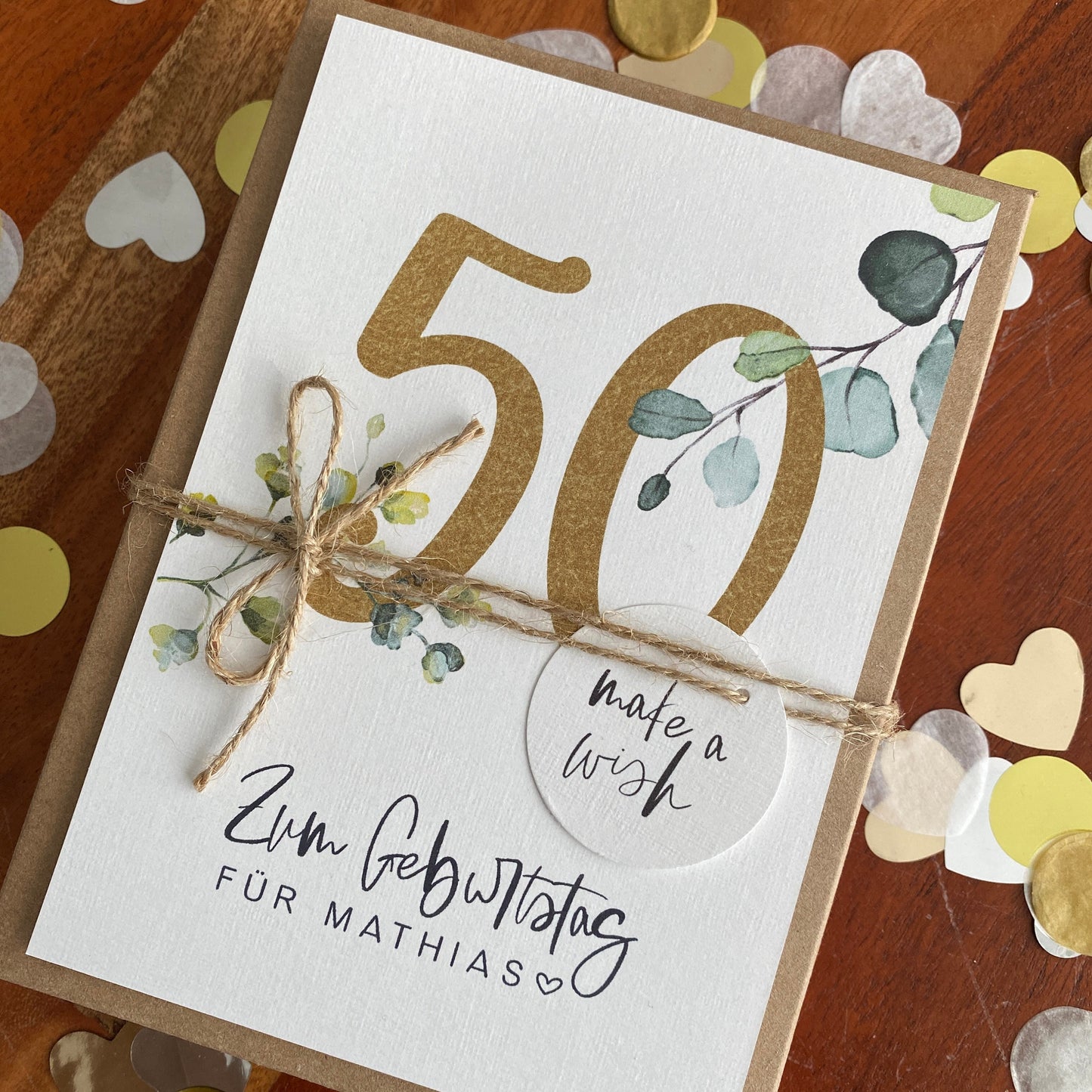 Geschenkverpackung - green numeral - Geschenk zum Geburtstag