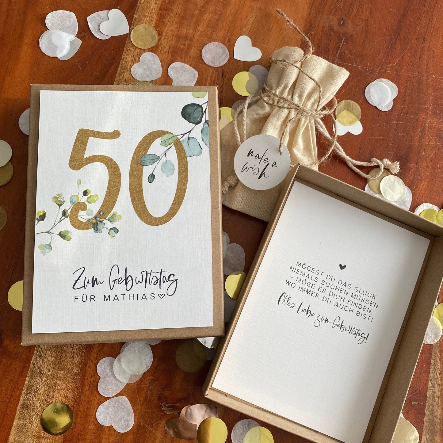 Geschenkverpackung - green numeral - Geschenk zum Geburtstag