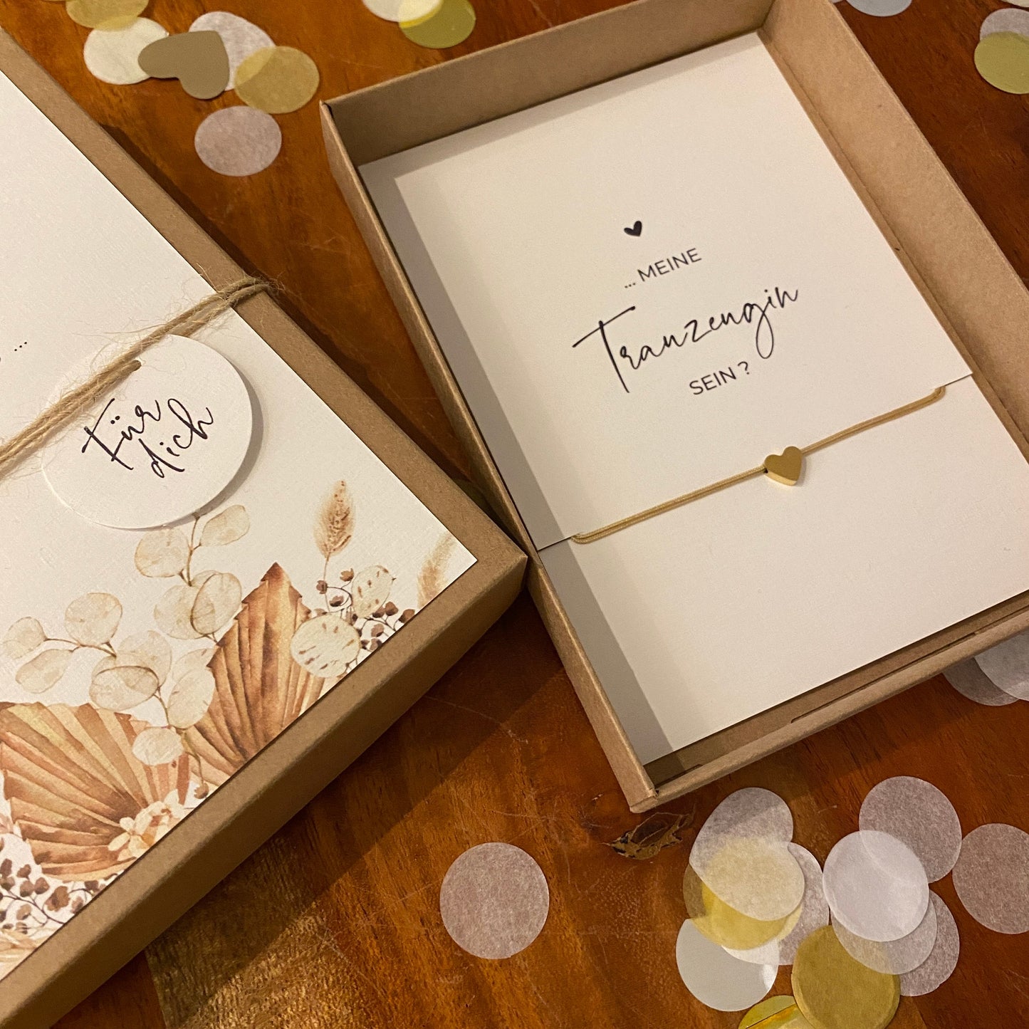 Möchtest du ... meine Trauzeugin sein ? | -boho flowers- | Geschenk für Trauzeugin | Armband mit Herz | personalisiert mit Namen