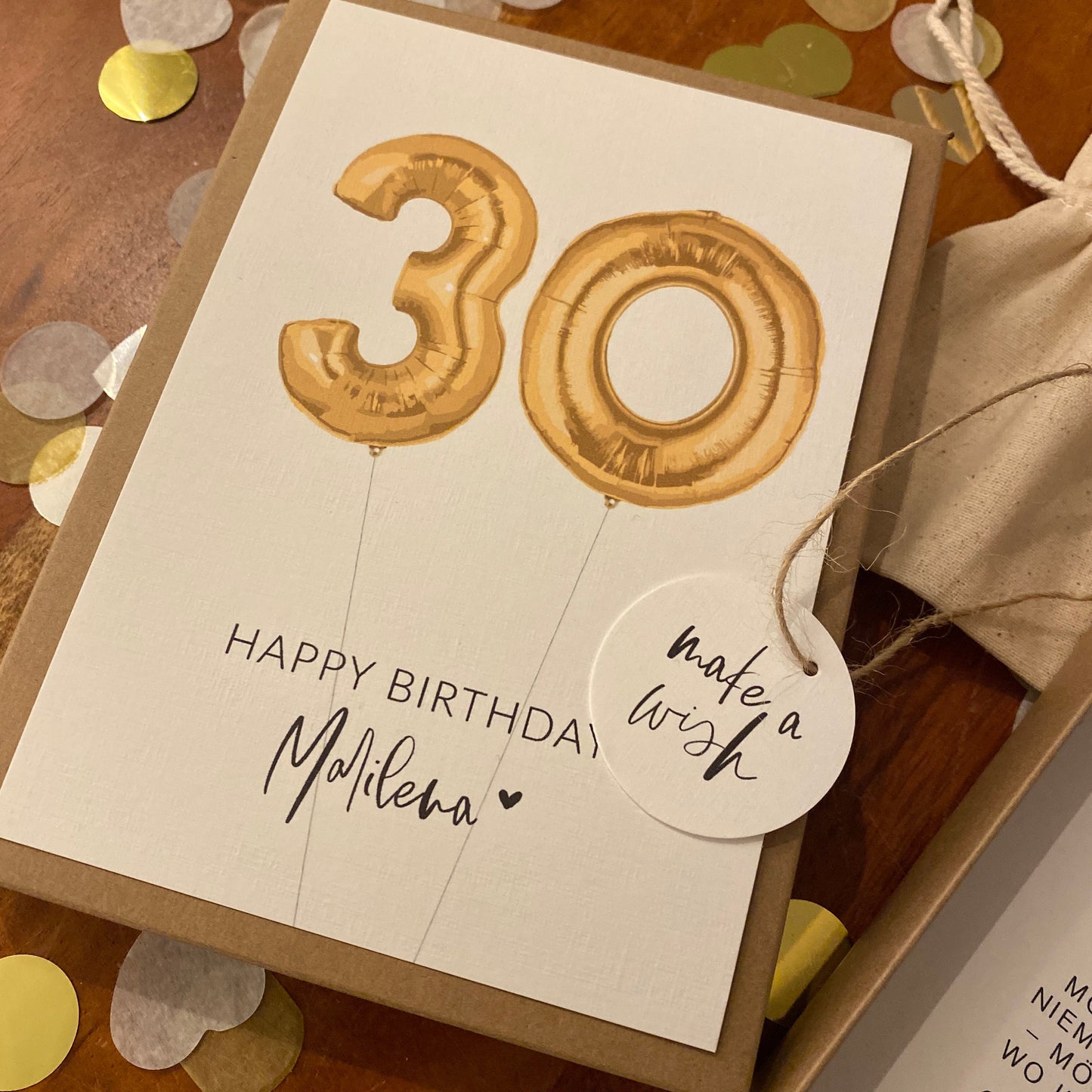 Geschenkverpackung - golden balloon - Geschenk zum Geburtstag