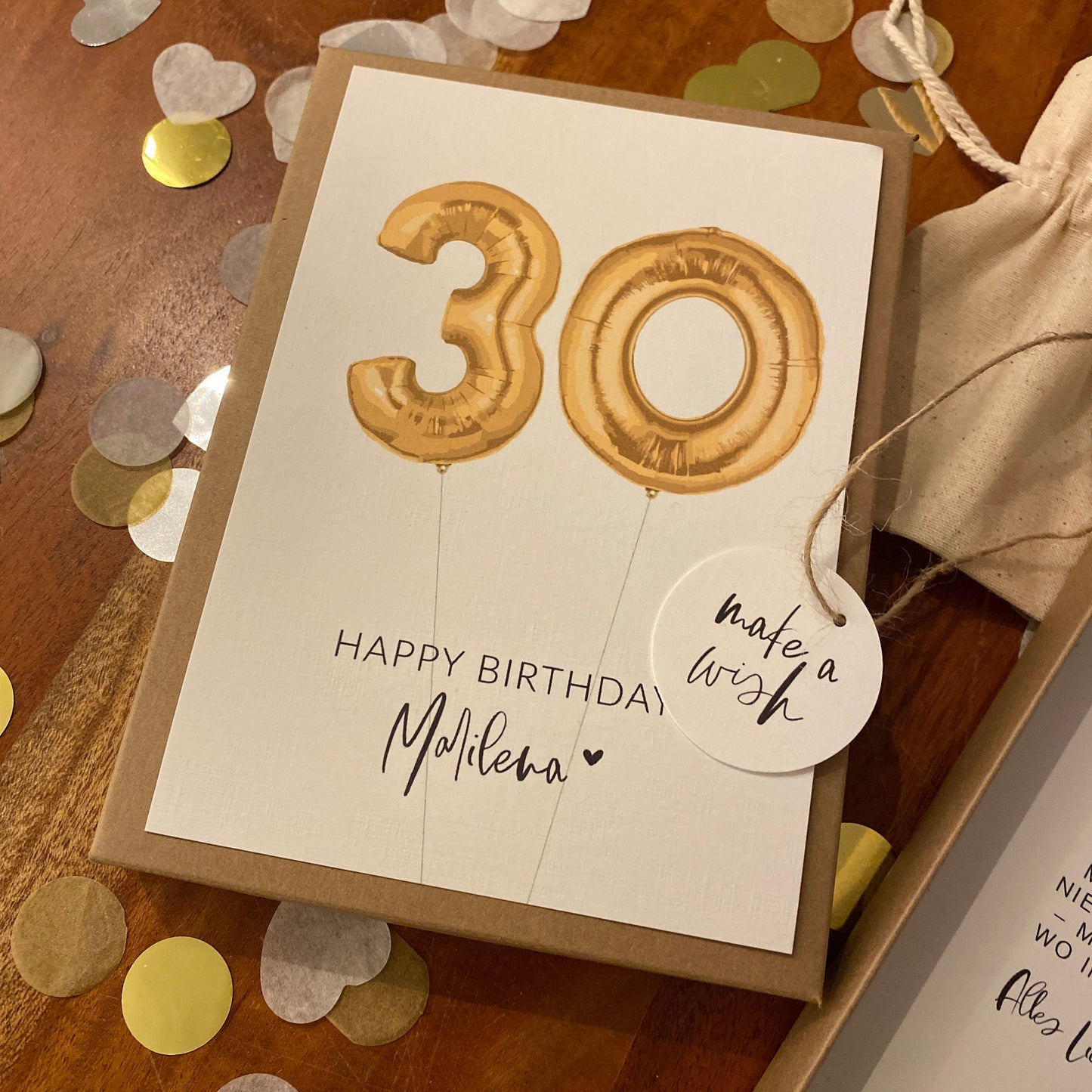 Geschenkverpackung - golden balloon - Geschenk zum Geburtstag
