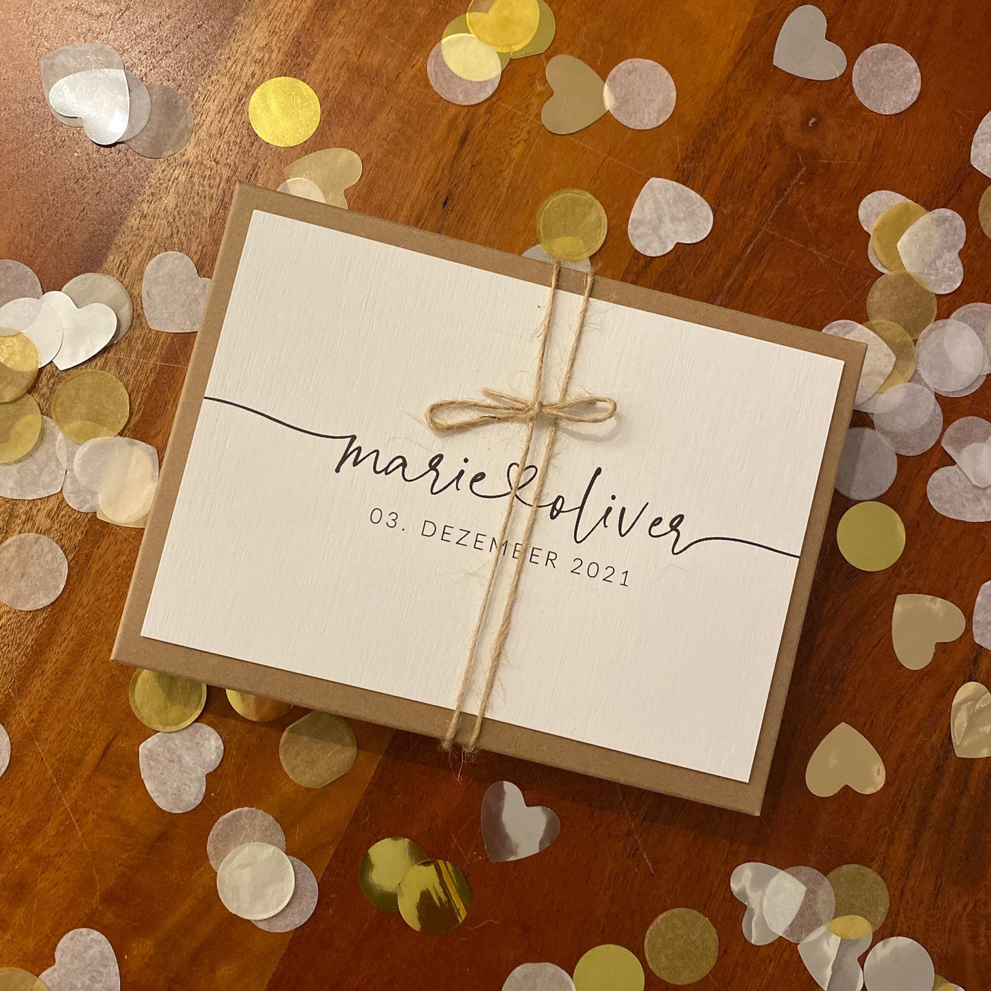 Geschenkverpackung - heart writing - Geschenk zur Hochzeit