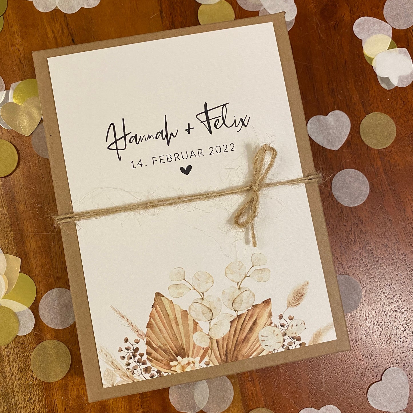 Geschenkverpackung - boho flowers - Geschenk zur Hochzeit