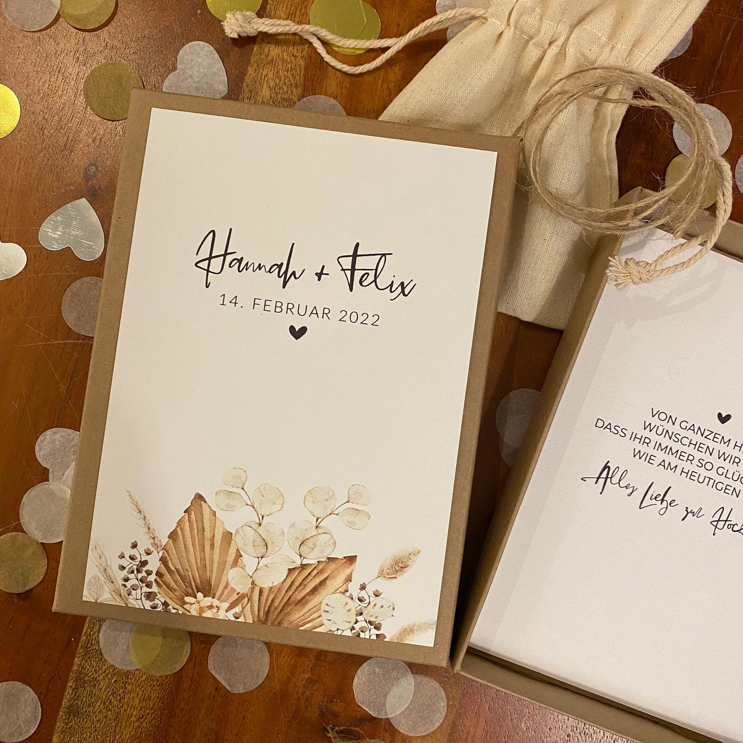 Geschenkverpackung - boho flowers - Geschenk zur Hochzeit