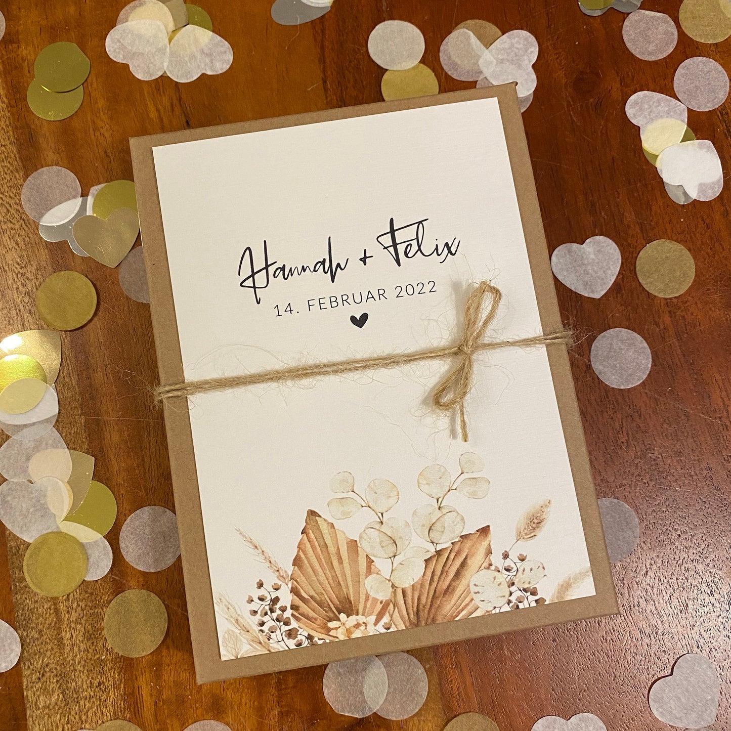 Geschenkverpackung - boho flowers - Geschenk zur Hochzeit