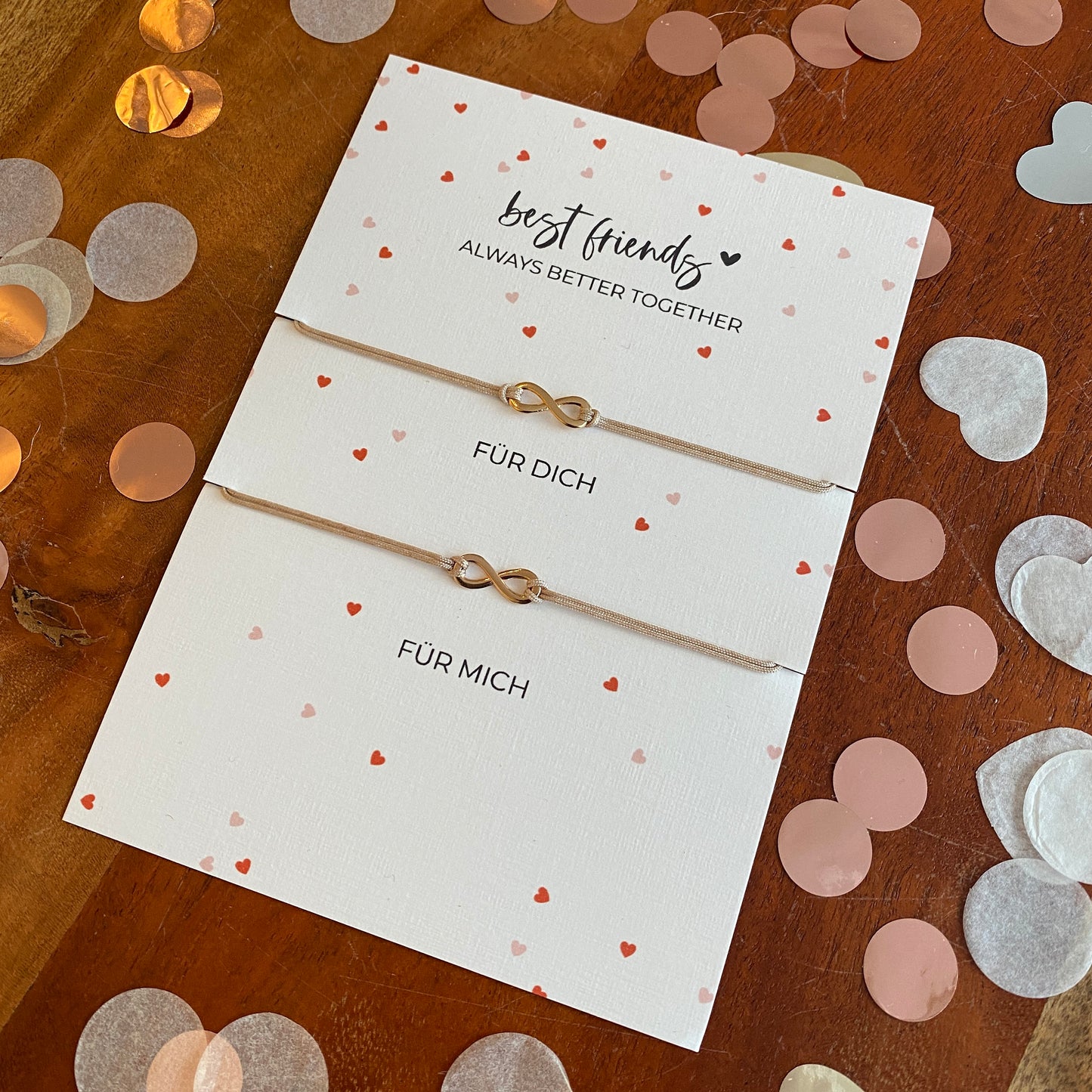 Freundschaftsarmband - little hearts - Geschenk für beste Freundin