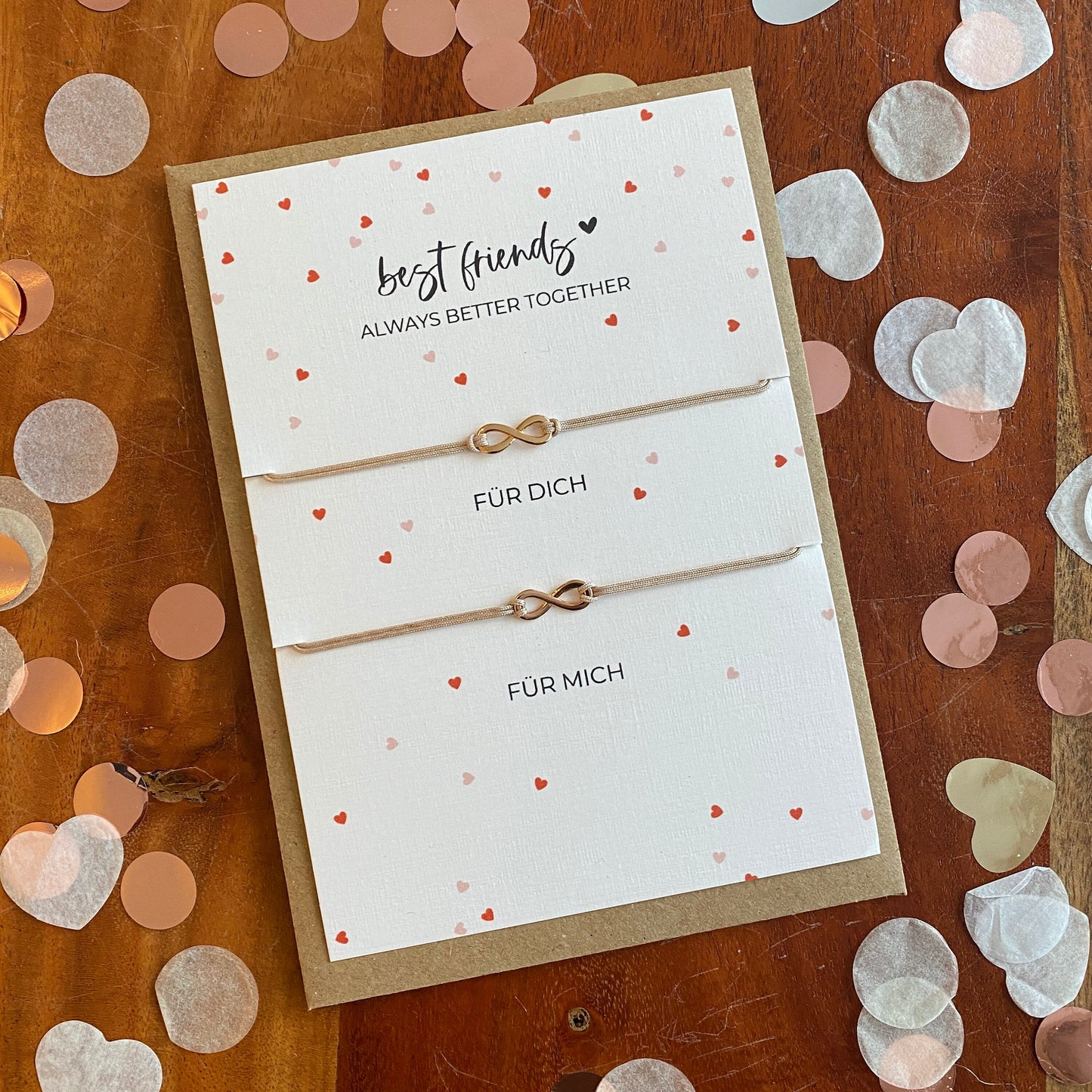 Freundschaftsarmband - little hearts - Geschenk für beste Freundin