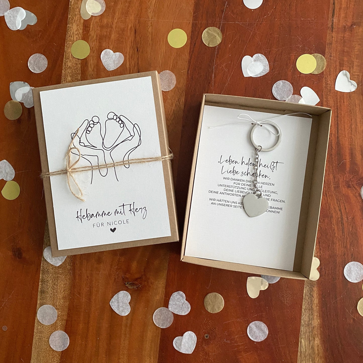 Geschenkverpackung - Hebamme mit Herz - Geschenk für Hebamme