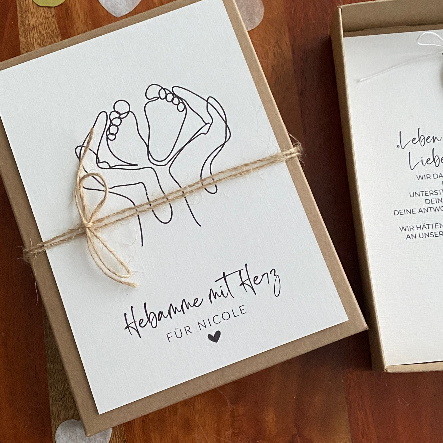 Geschenkverpackung - Hebamme mit Herz - Geschenk für Hebamme
