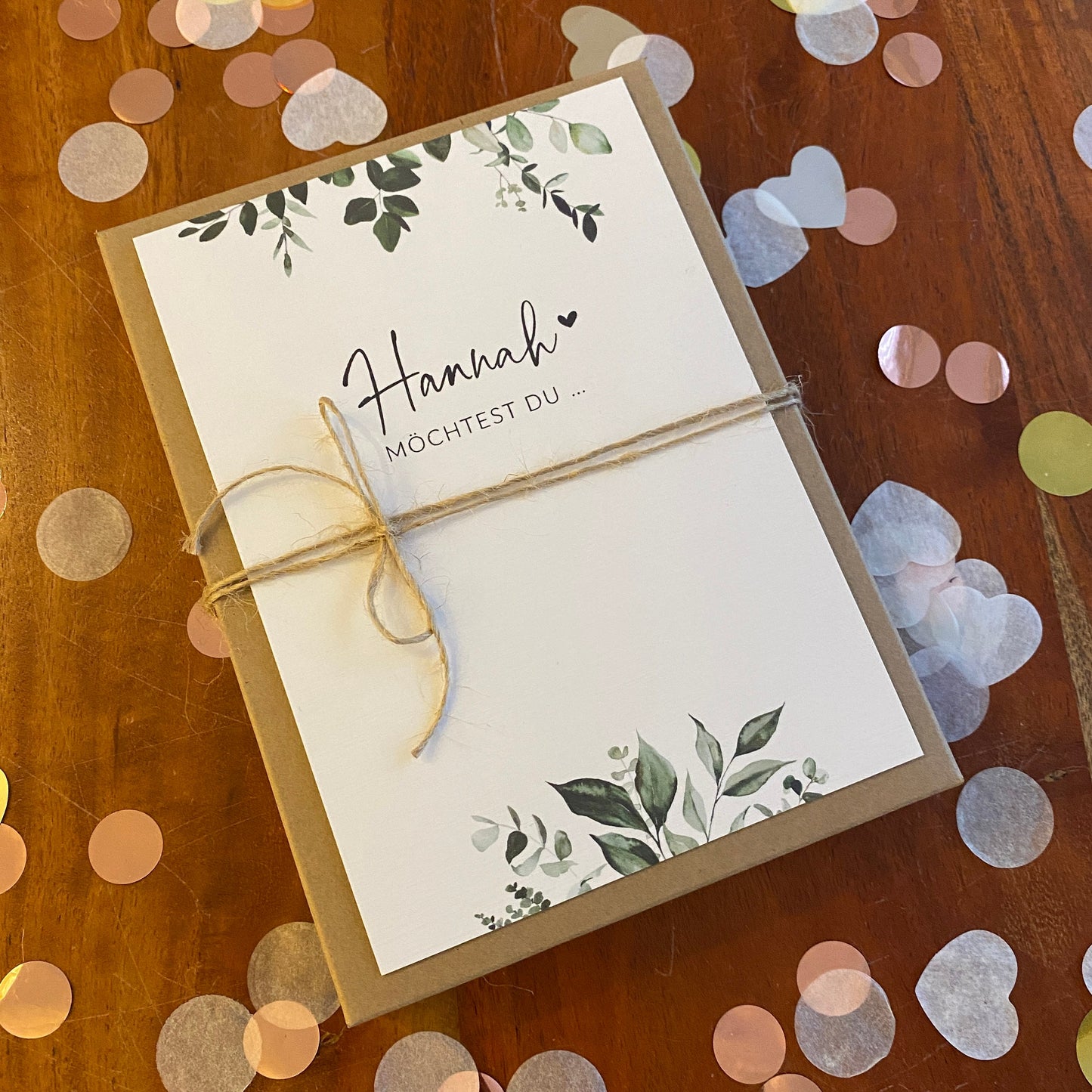 Möchtest du ... meine Trauzeugin sein ? | - eukalyptus - | Geschenk für Trauzeugin | Armband mit Herz | personalisiert mit Namen + Bild