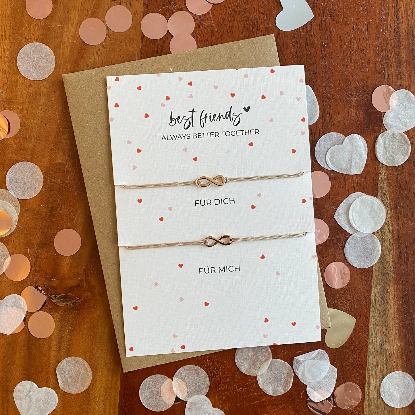 Freundschaftsarmband - little hearts - Geschenk für beste Freundin