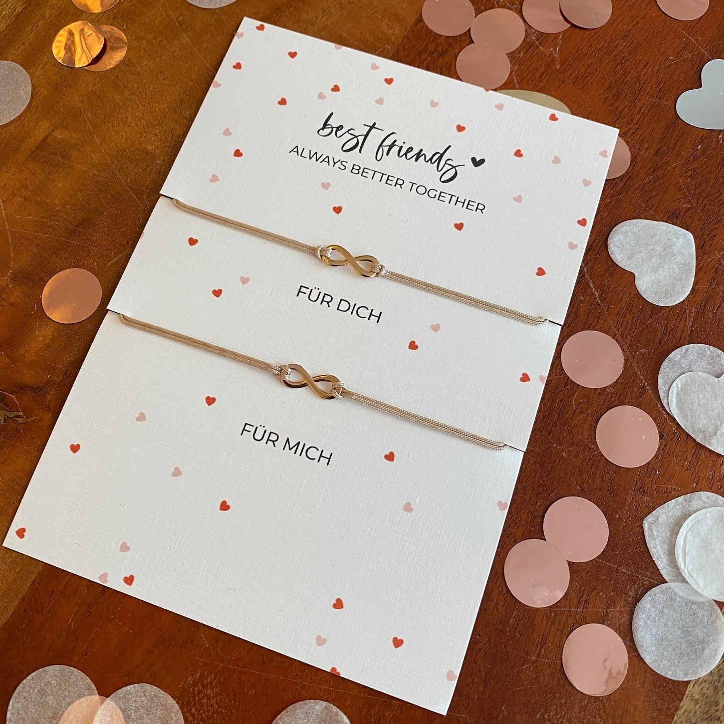 Freundschaftsarmband - little hearts - Geschenk für beste Freundin