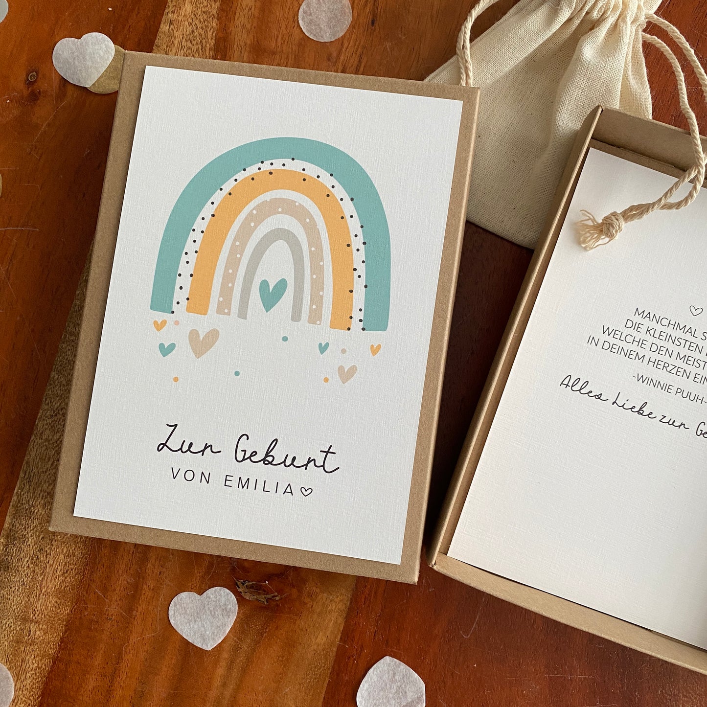 Geschenkverpackung - pastel rainbow - Geschenk zur Geburt