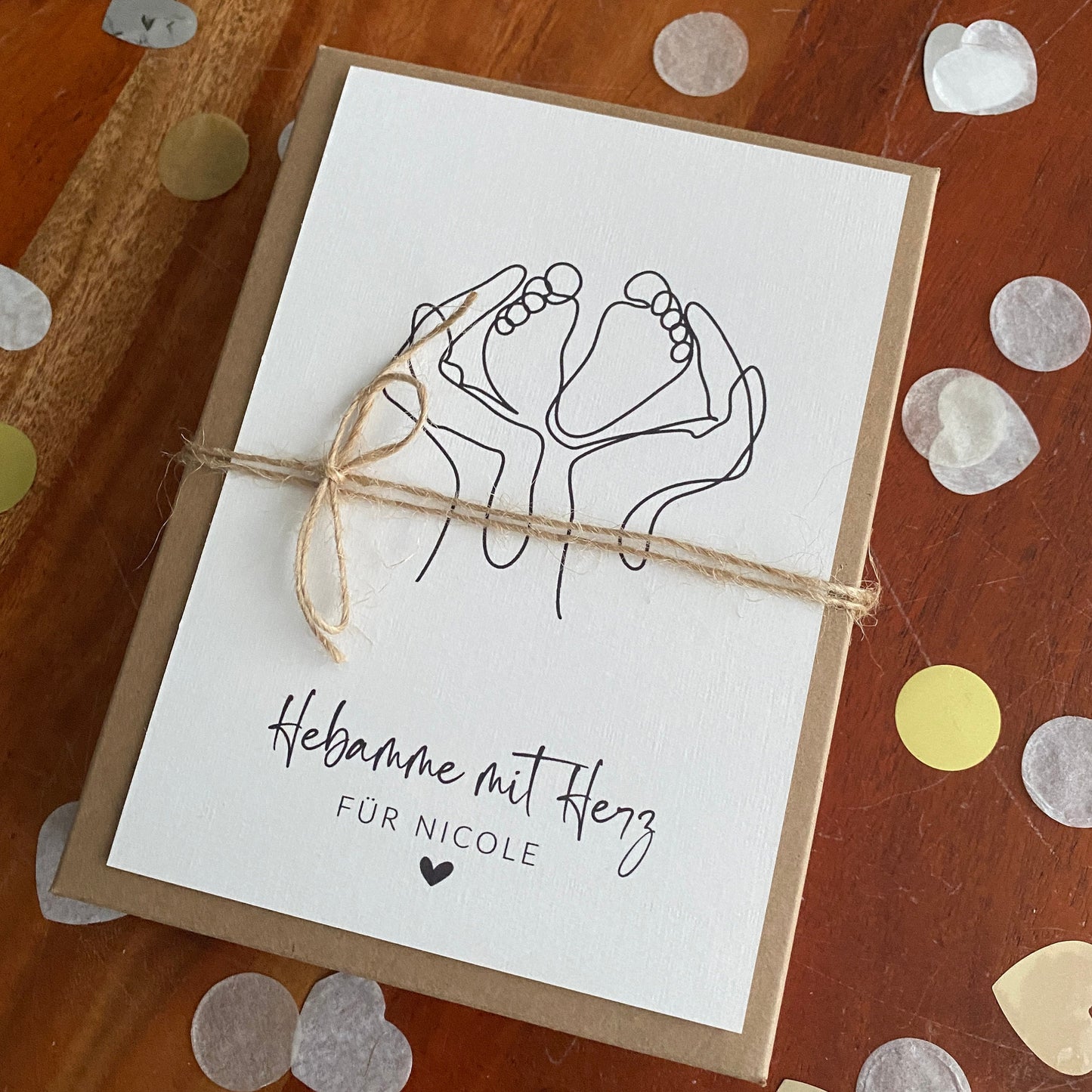 Geschenkverpackung - Hebamme mit Herz - Geschenk für Hebamme