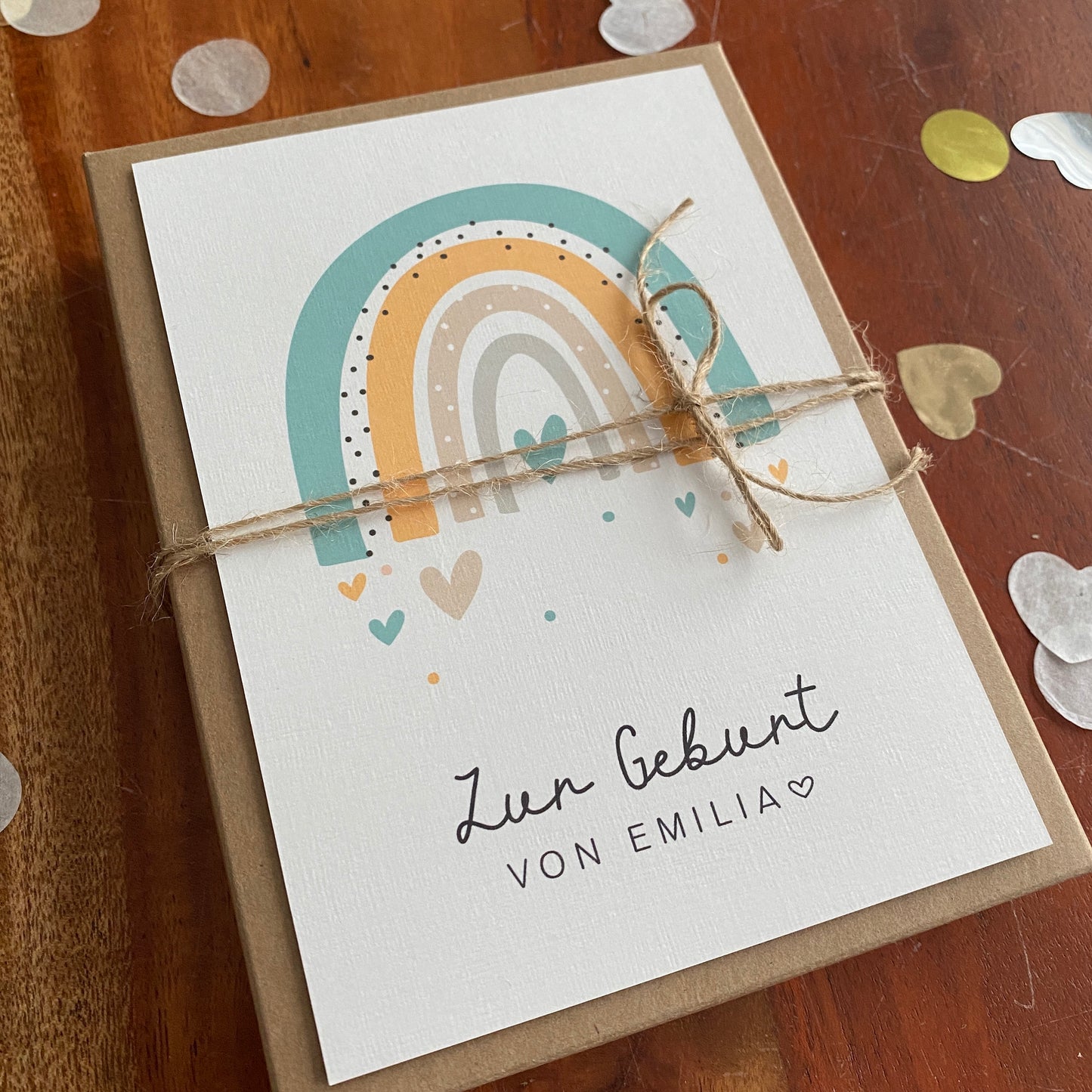 Geschenkverpackung - pastel rainbow - | Geschenkbox | Geschenk zur Geburt | Geldgeschenk | individuell & personalisiert mit Namen