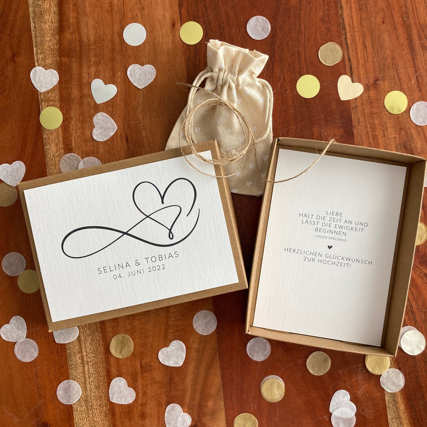 Geschenkverpackung - infinite love - Geschenk zur Hochzeit