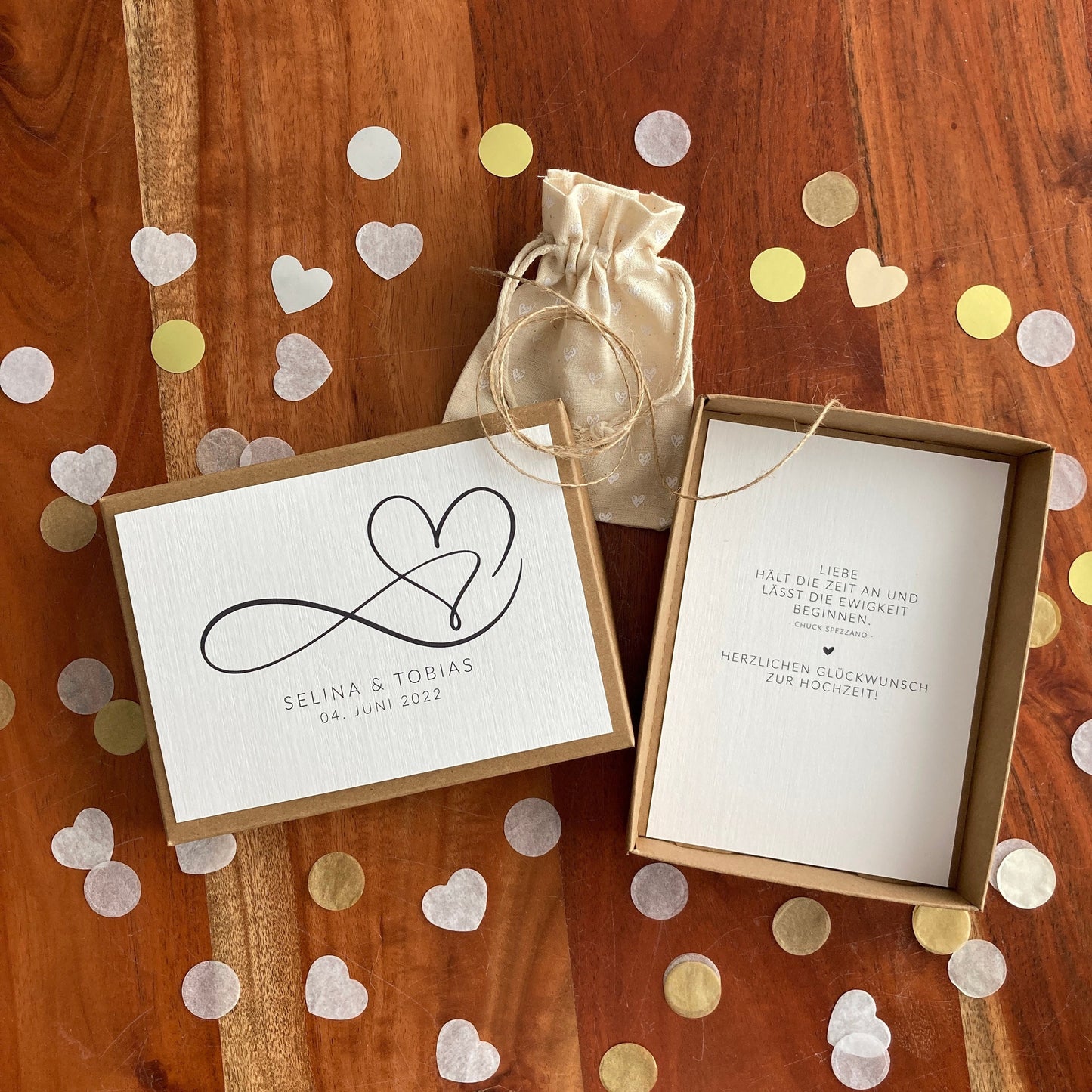 Geschenkverpackung - infinite love - Geschenk zur Hochzeit
