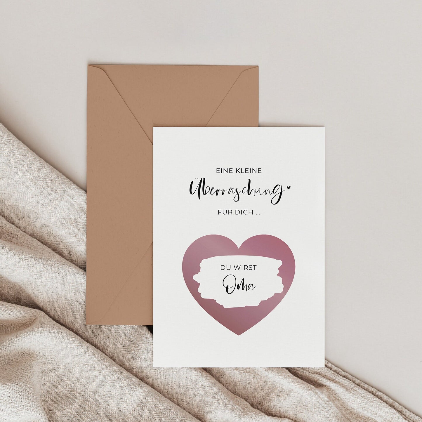 Rubbelkarte - Du wirst Oma - | Ihr werdet Großeltern | Verkündungskarte | Schwangerschaft verkünden | Postkarte | Karte