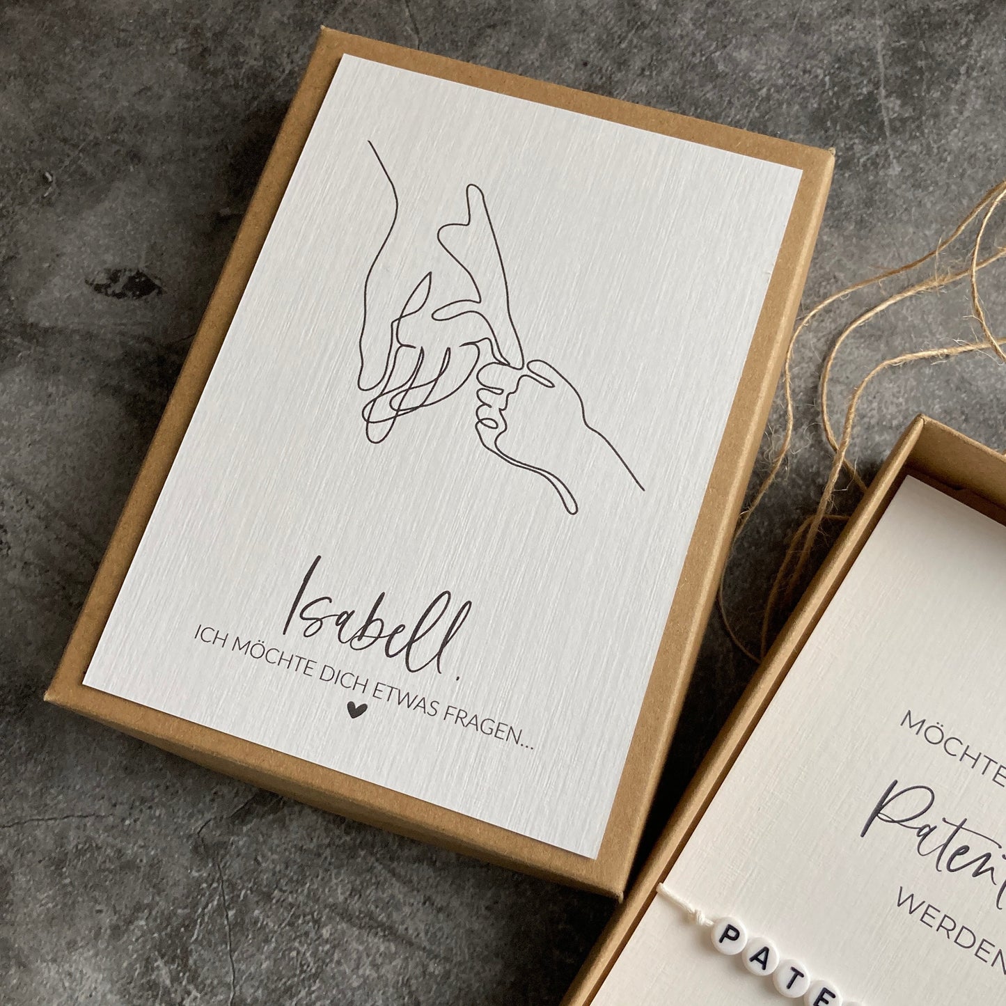 Geschenkverpackung - here for you - Möchtest du meine Patentante werden ?