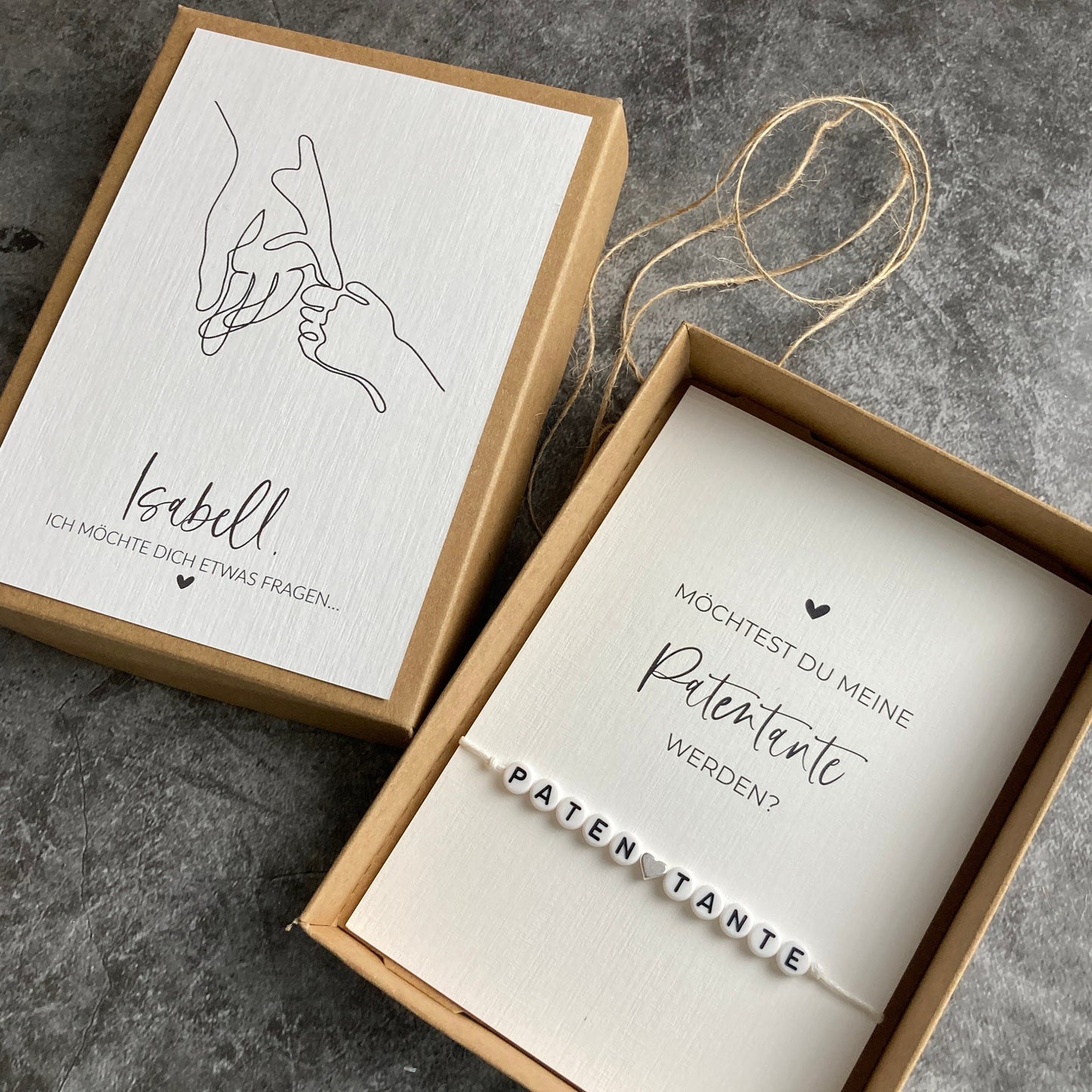 Geschenkverpackung -here for you- | Möchtest du meine Patentante werden ? | Geschenkbox | Geschenk Patentante | Geschenkschachtel