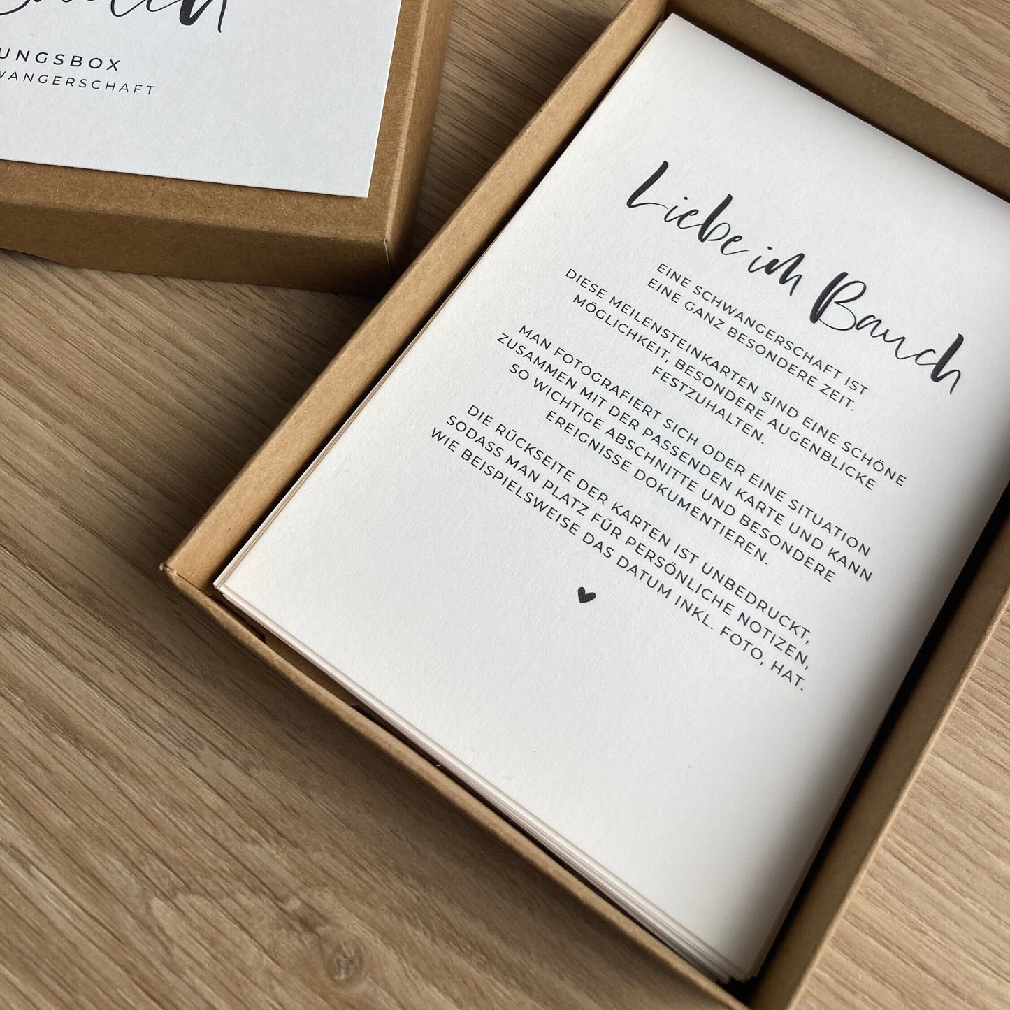 Geschenkbox Meilensteinkarten - Liebe im Bauch - Schwangerschaftstagebuch