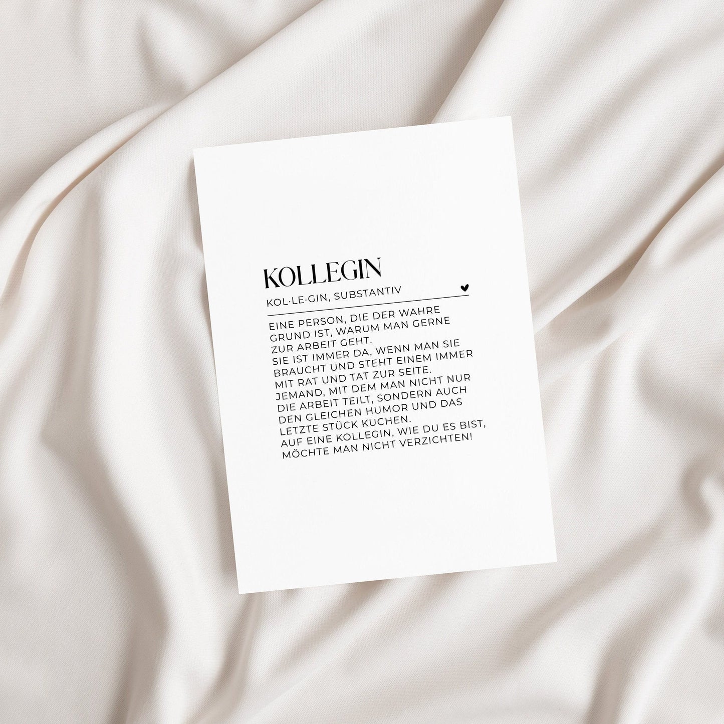 Karte - Kollegin - Definition Kollegin