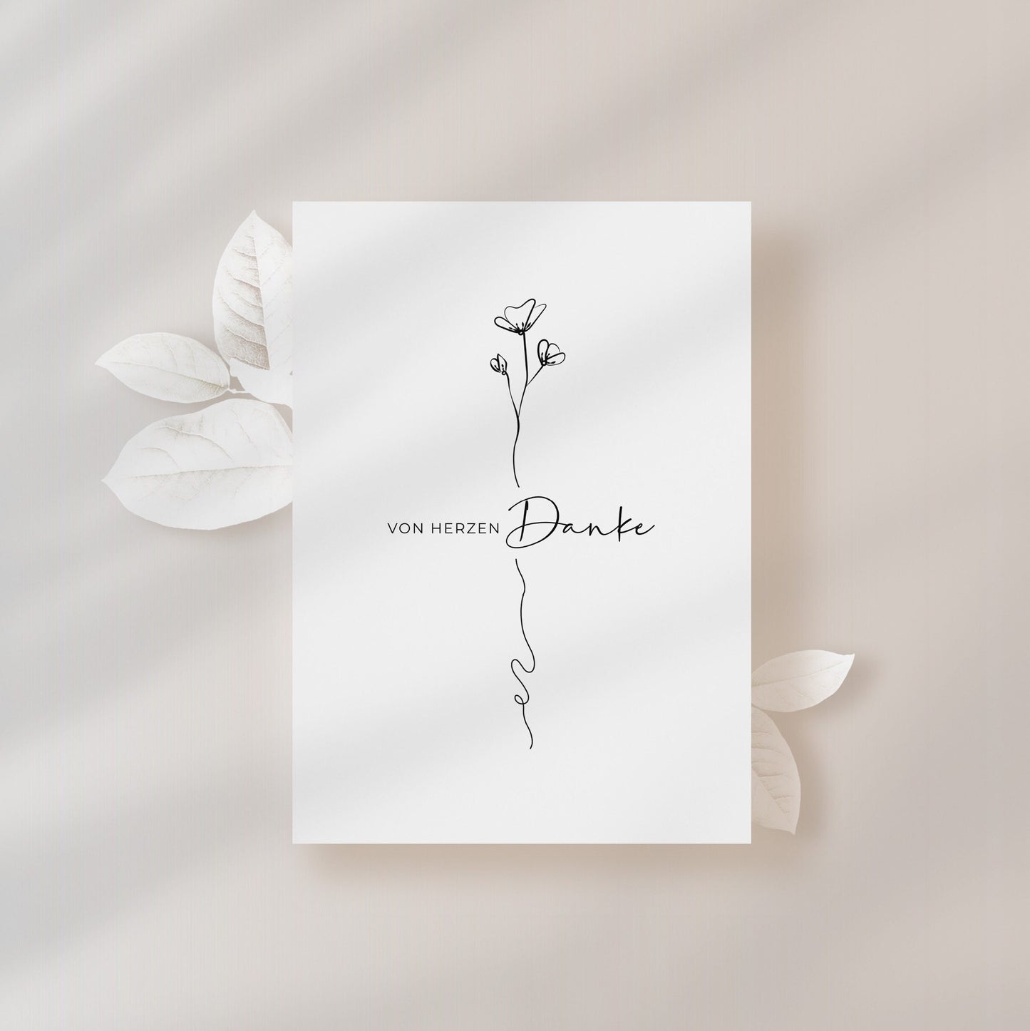 Karte - von Herzen Danke - | Dankeskarte | Karte Dankeschön | Karte Danke | Danke sagen | Postkarte