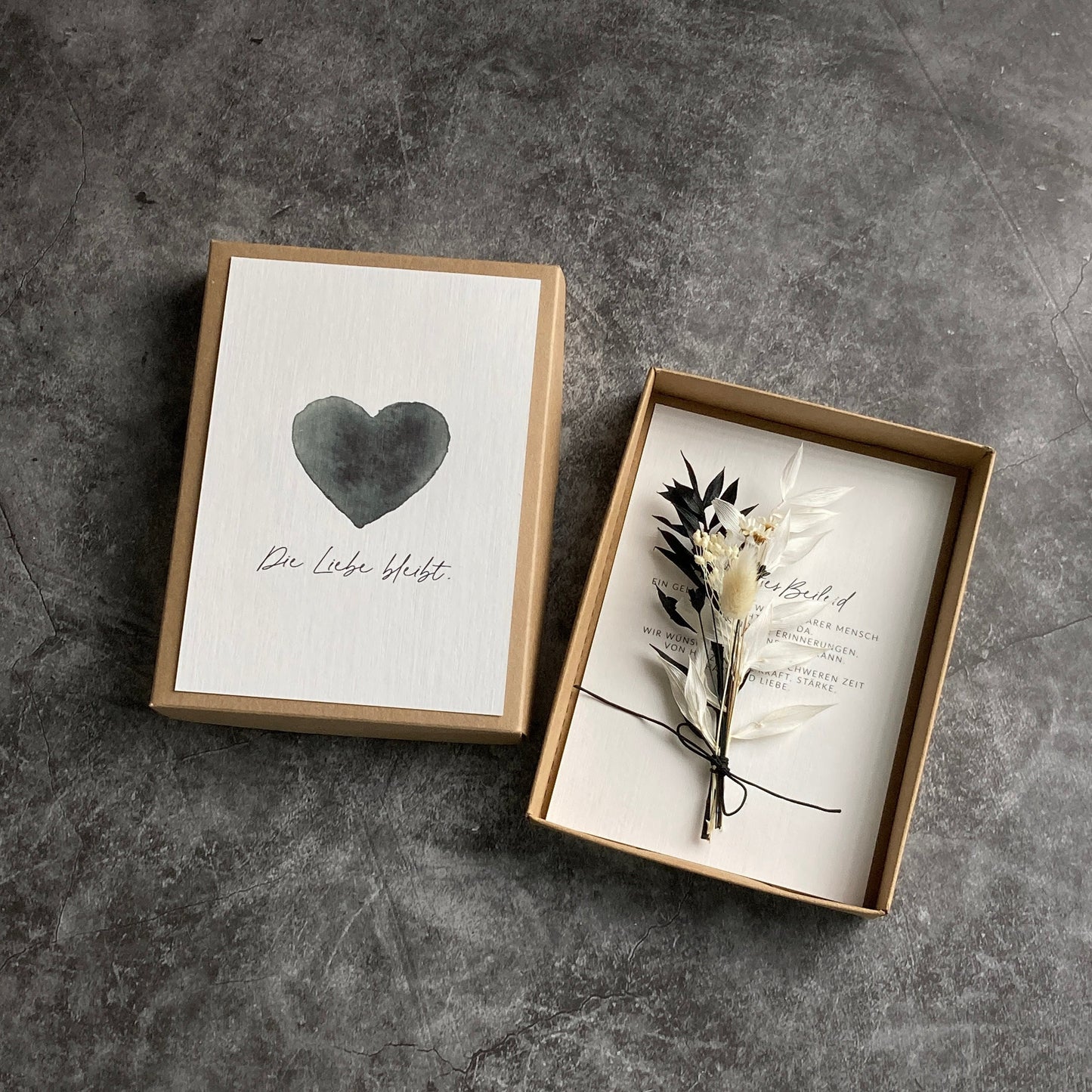 Trauer Box zur Anteilnahme - Die Liebe bleibt