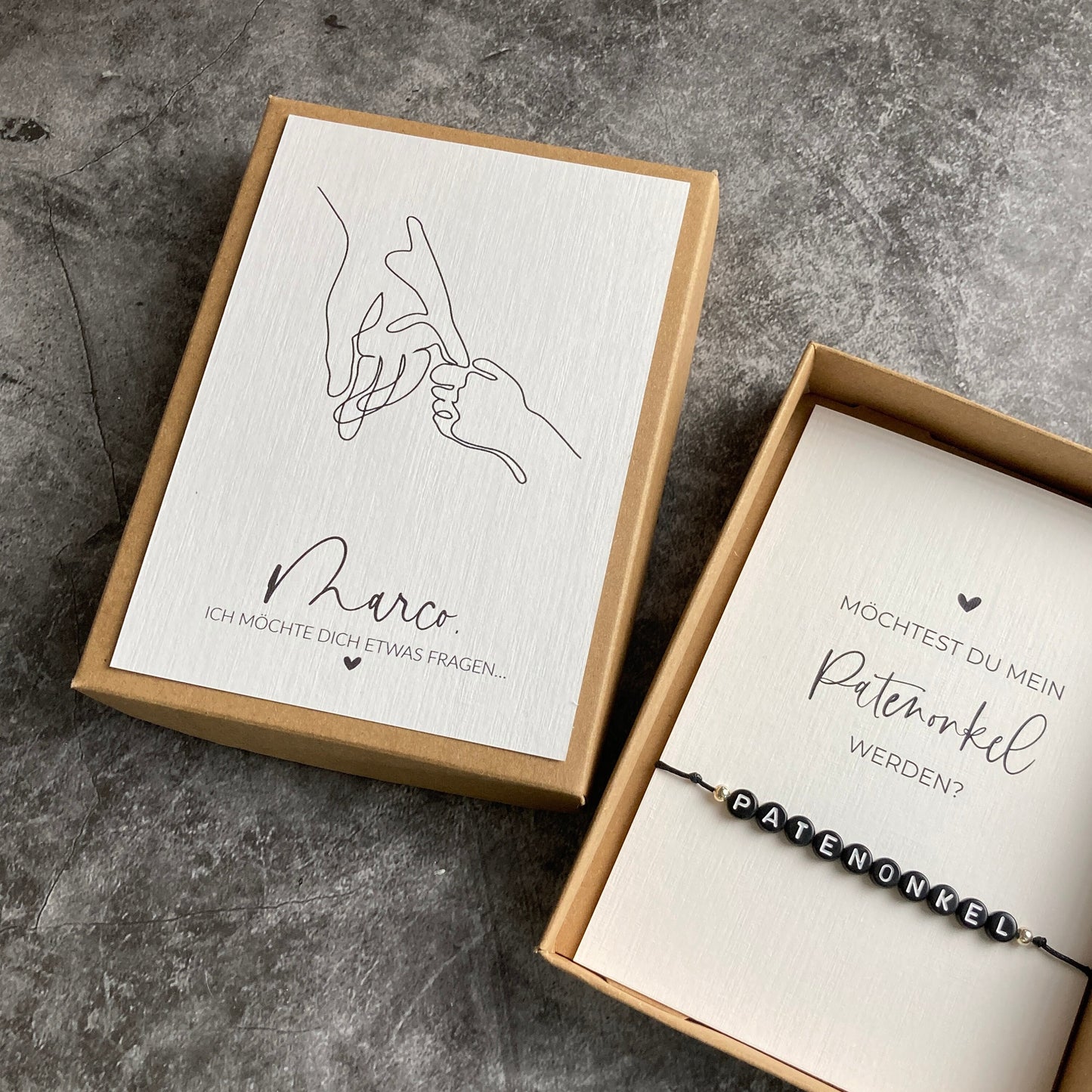 Geschenkverpackung - here for you - Möchtest du mein Patenonkel werden ?