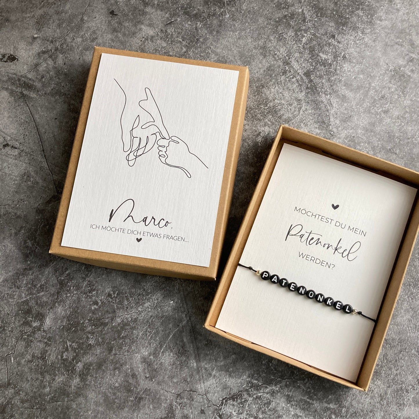 Geschenkverpackung -here for you- | Möchtest du mein Patenonkel werden ? | Geschenkbox | Geschenk Patenonkel | Geschenkschachtel