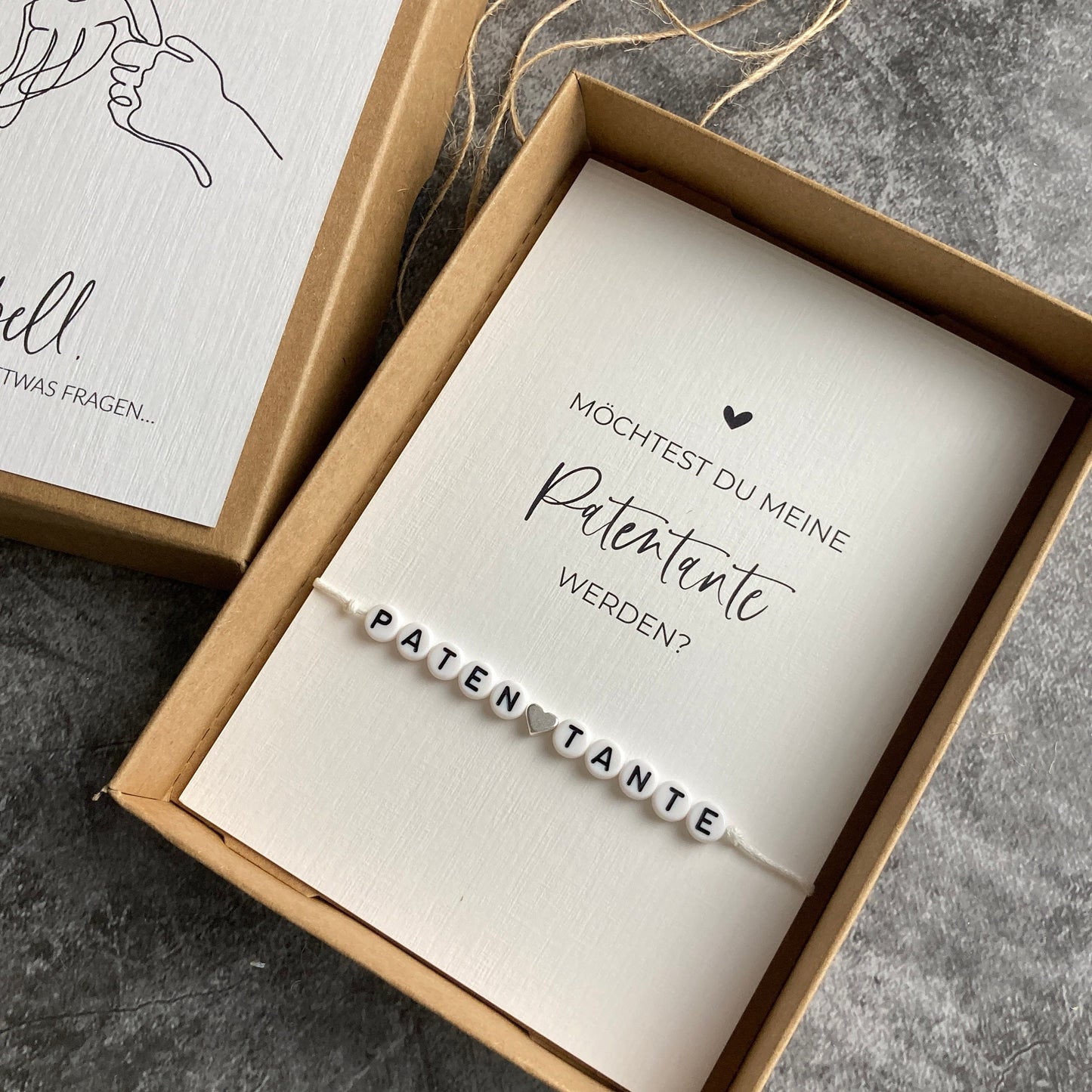 Geschenkverpackung - here for you - Möchtest du meine Patentante werden ?