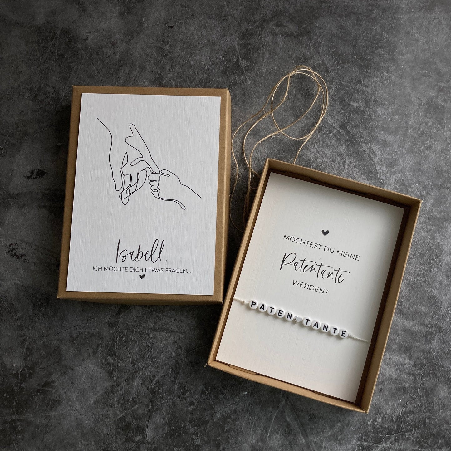 Geschenkverpackung - here for you - Möchtest du meine Patentante werden ?