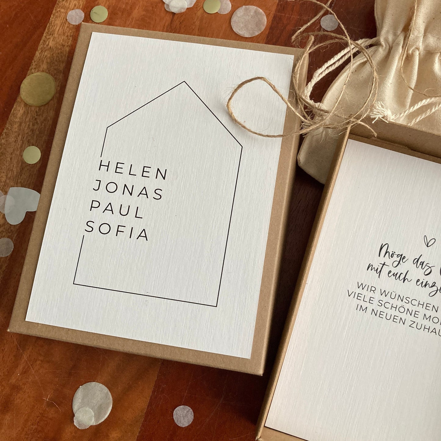 Geschenkbox - new home - Geschenk zum Einzug Umzug