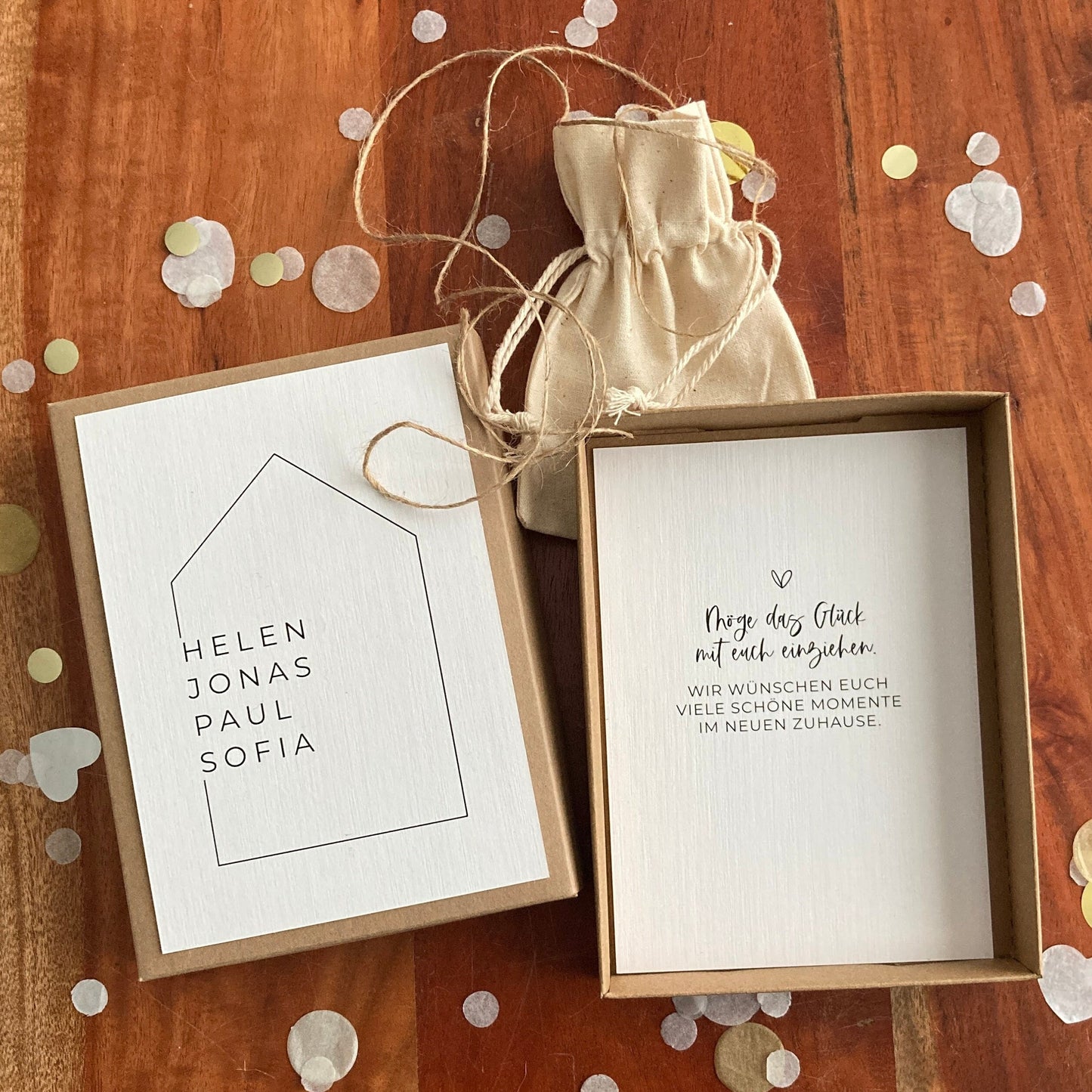 Geschenkbox - new home - Geschenk zum Einzug Umzug