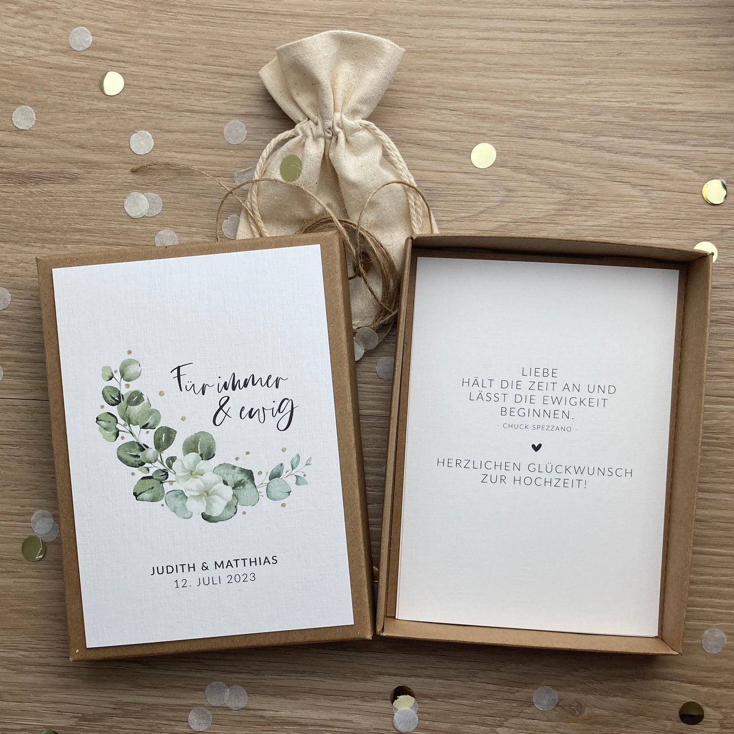 Geschenkverpackung - für immer - Geschenk zur Hochzeit