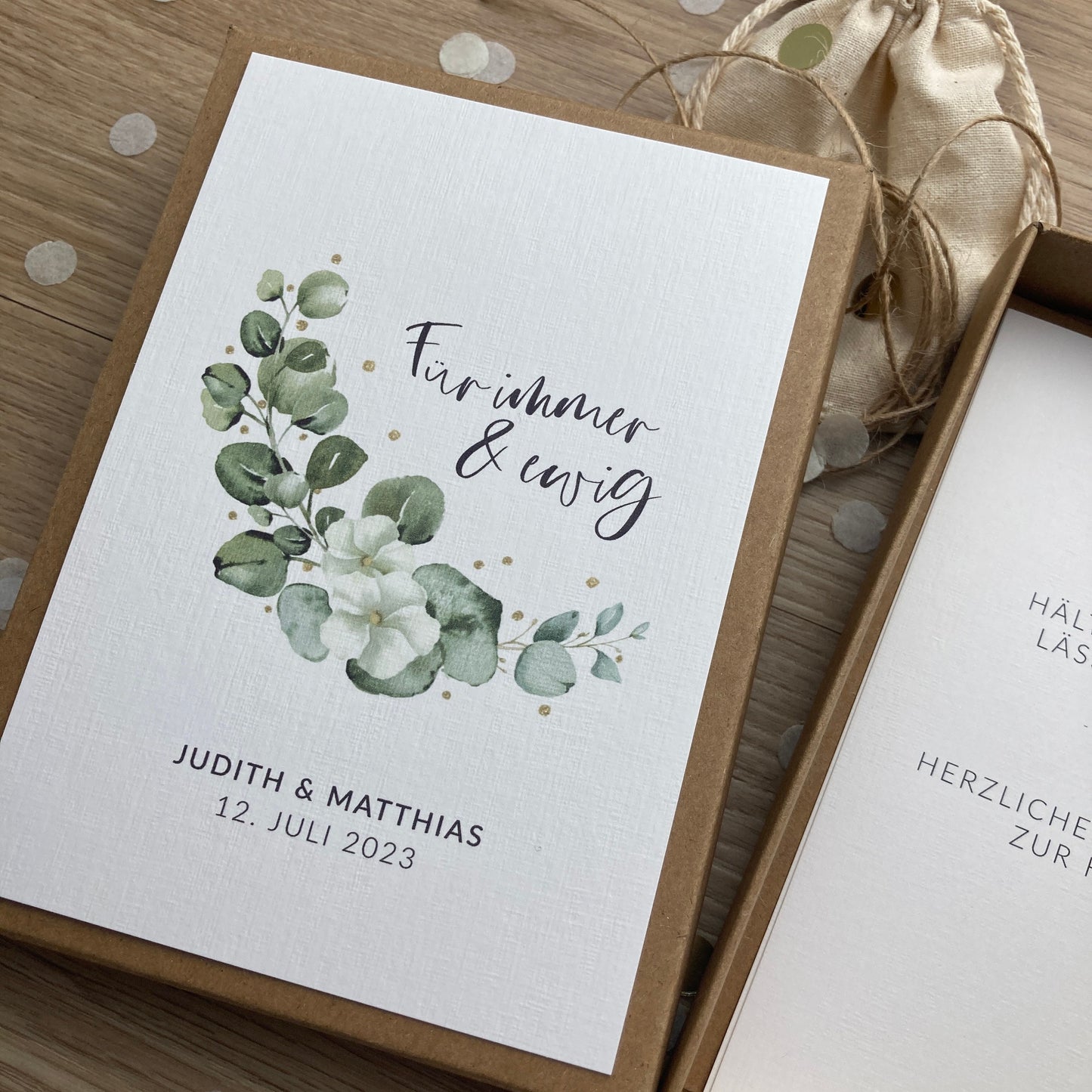 Geschenkverpackung - für immer - Geschenk zur Hochzeit